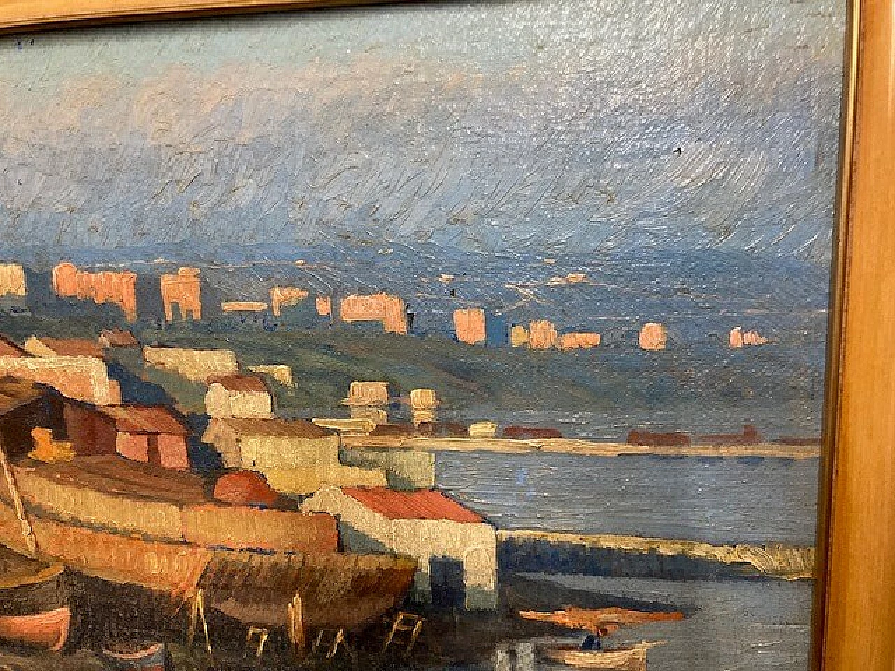 Dante Canasi, veduta di Taranto, dipinto a olio su faesite, 1925 4