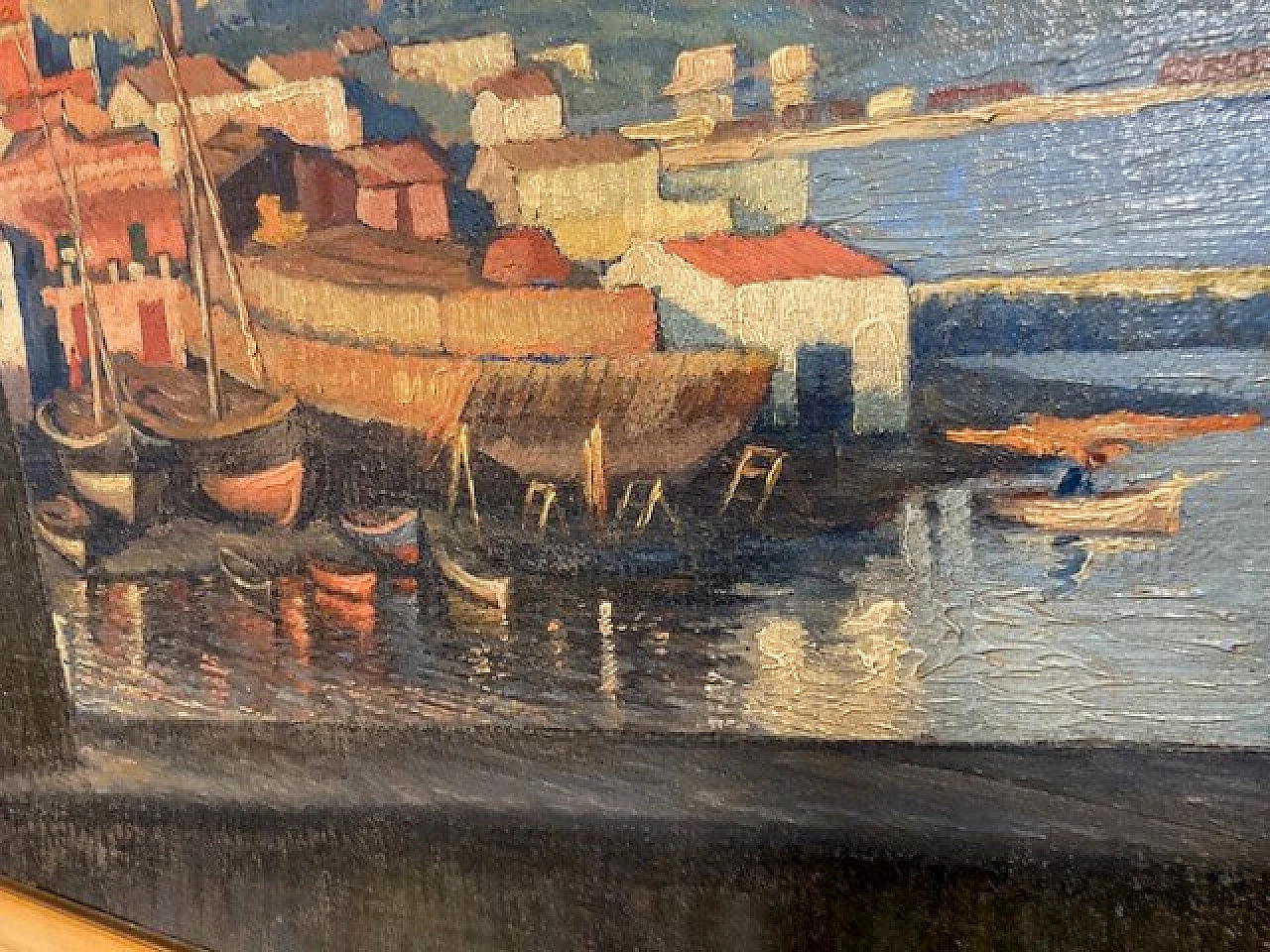 Dante Canasi, veduta di Taranto, dipinto a olio su faesite, 1925 5