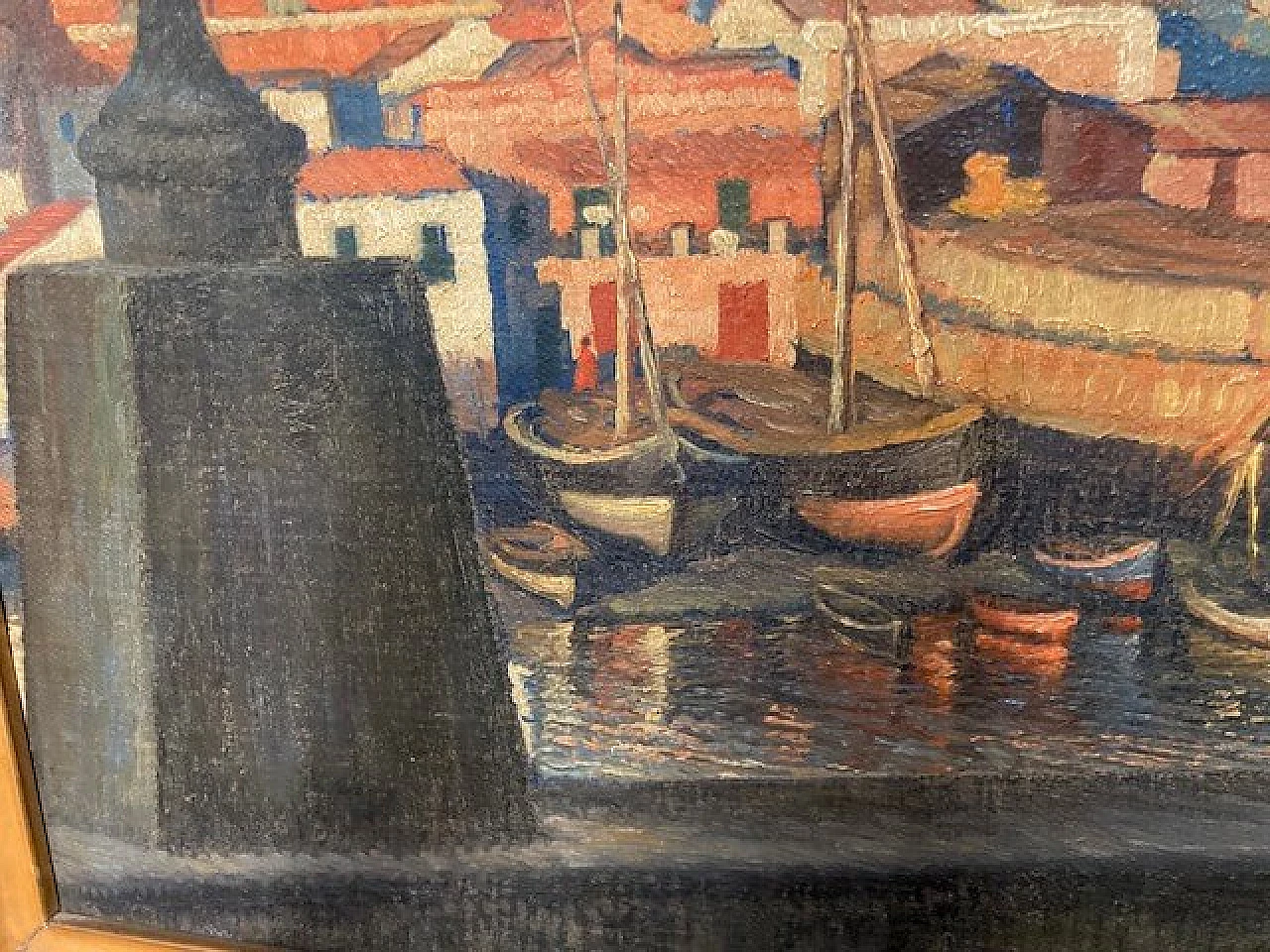 Dante Canasi, veduta di Taranto, dipinto a olio su faesite, 1925 7