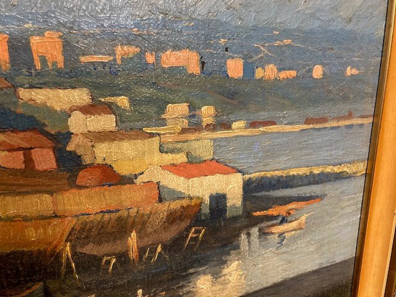 Dante Canasi, veduta di Taranto, dipinto a olio su faesite, 1925 10