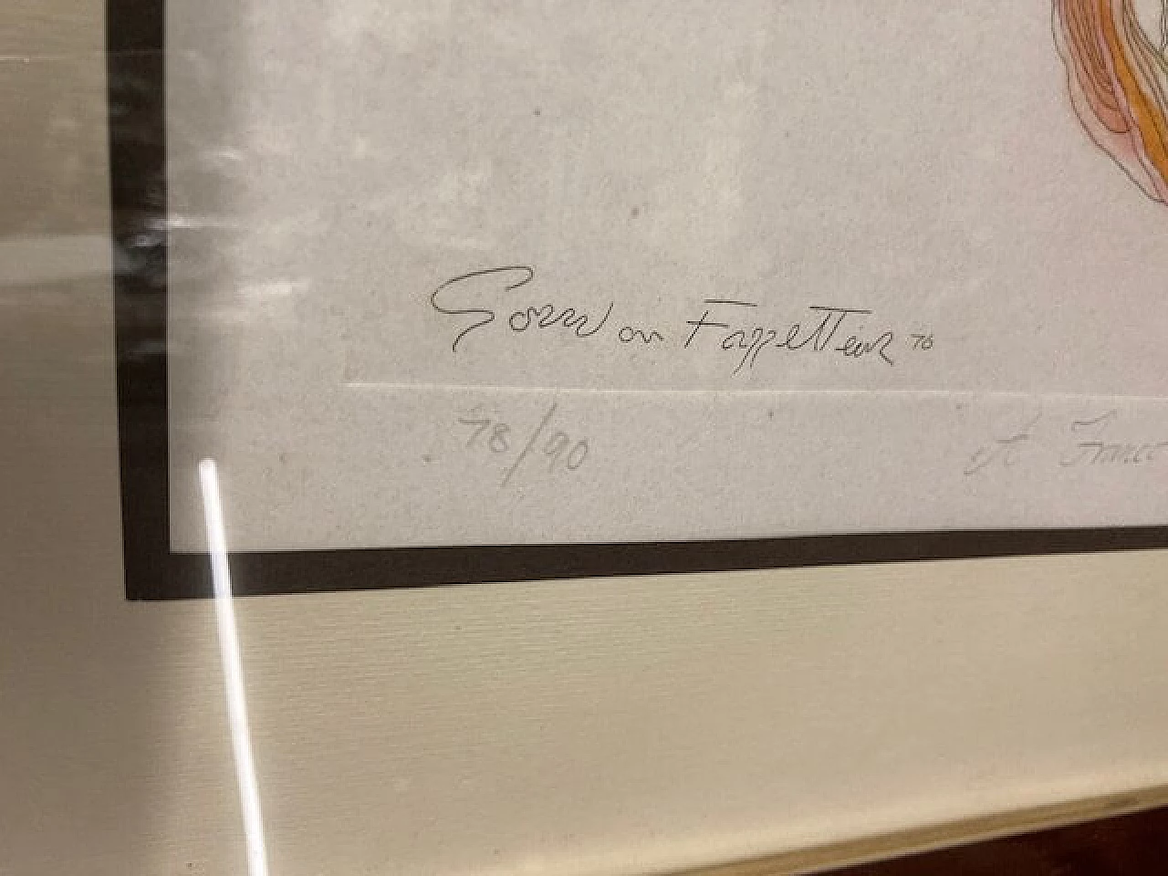 Gordon Faggetter, surrealist composition, watercolor etching, 1976 6