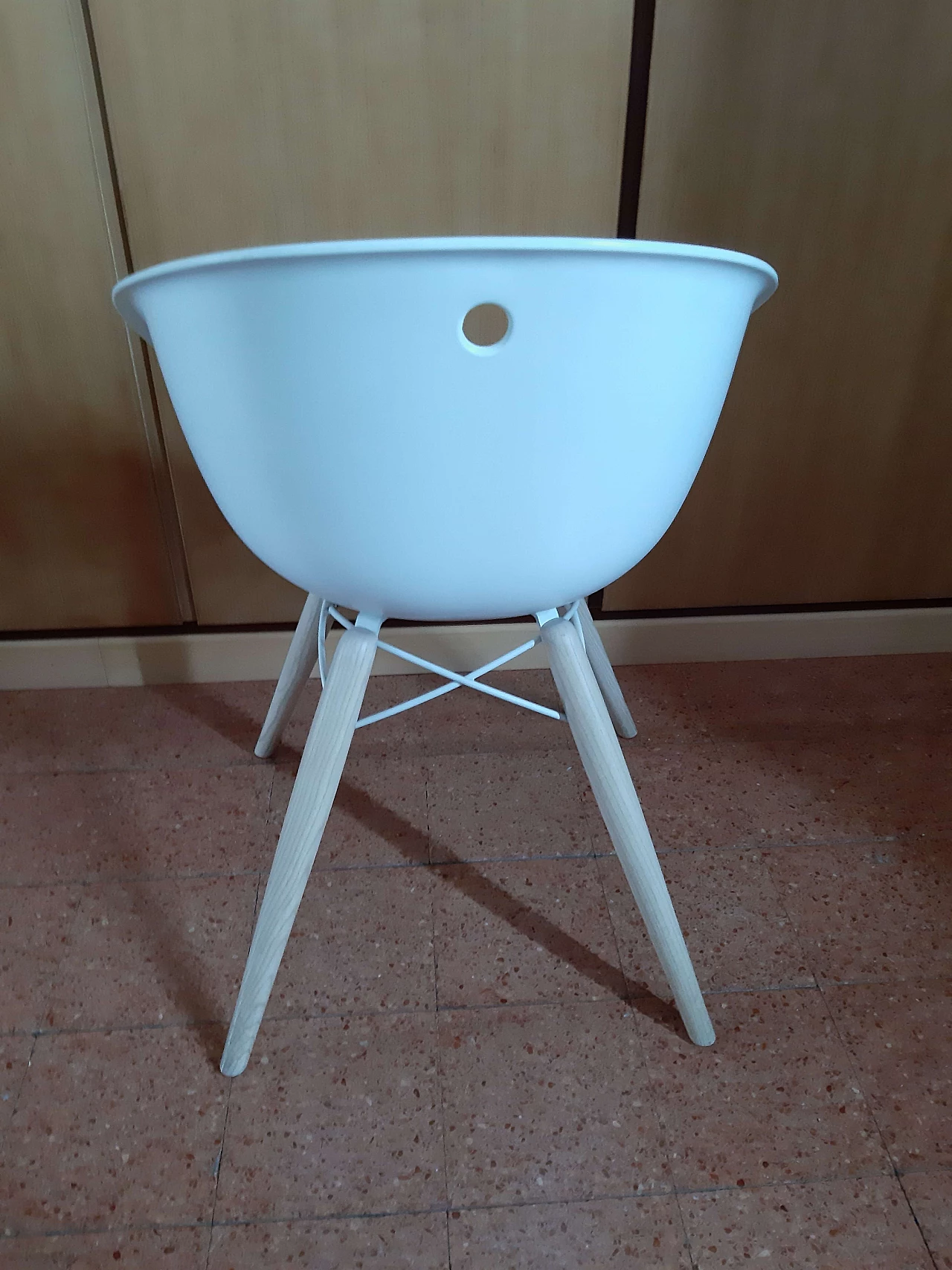 Gliss chair in ash and white plastic by Pedrali, 2000s 4