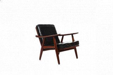 GE-270 solid teak armchair by Hans J. Wegner for Getama, 1950s