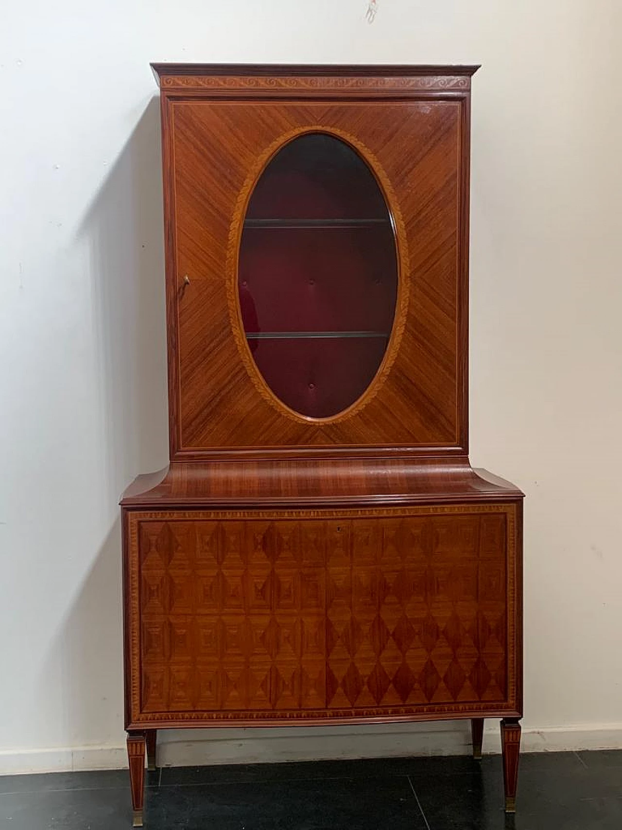 Sideboard with showcase by Paolo Buffa for La Permanente Mobili Cantù, 1950s 1