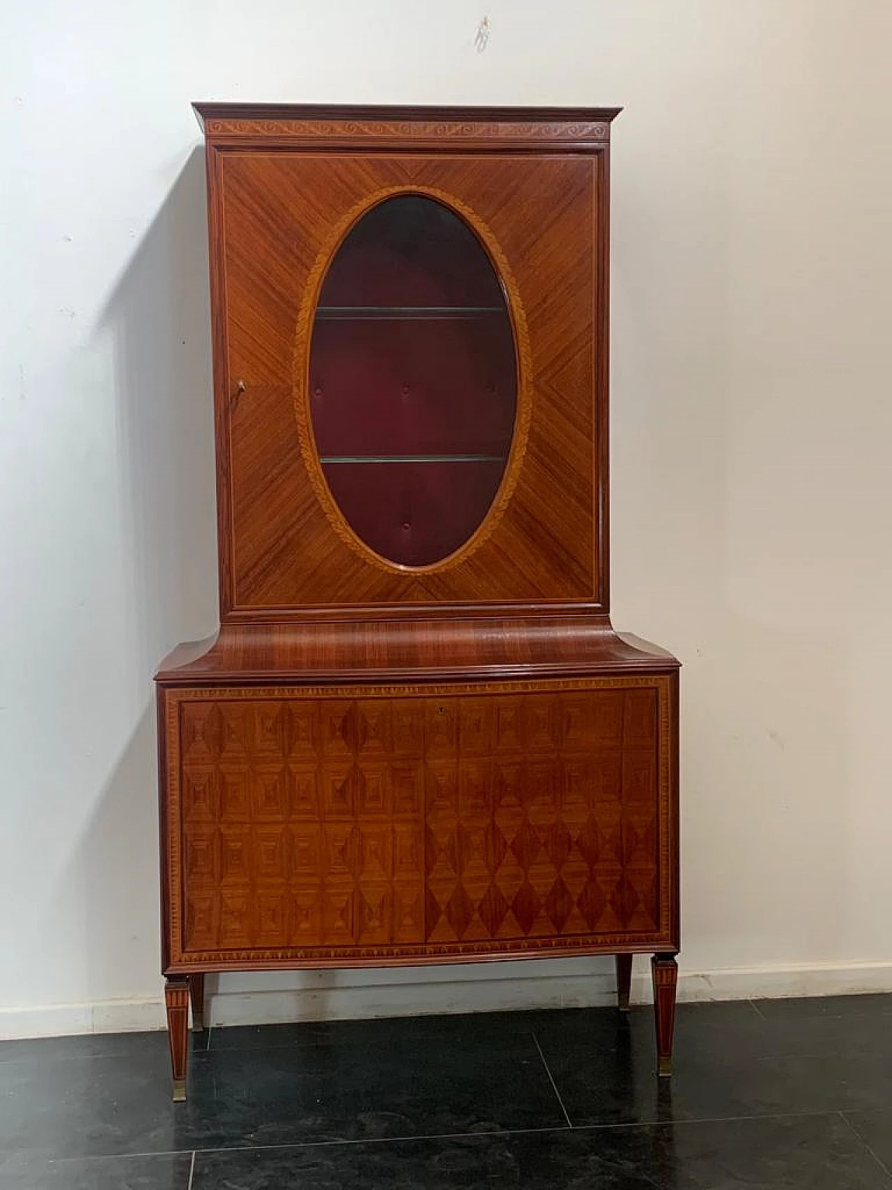 Sideboard with showcase by Paolo Buffa for La Permanente Mobili Cantù, 1950s 3