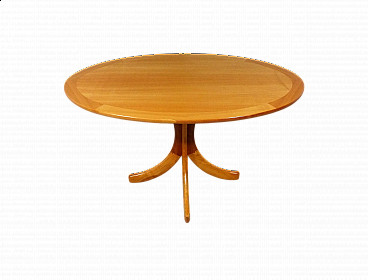 Danish oval coffee table in blond ash, 1960s