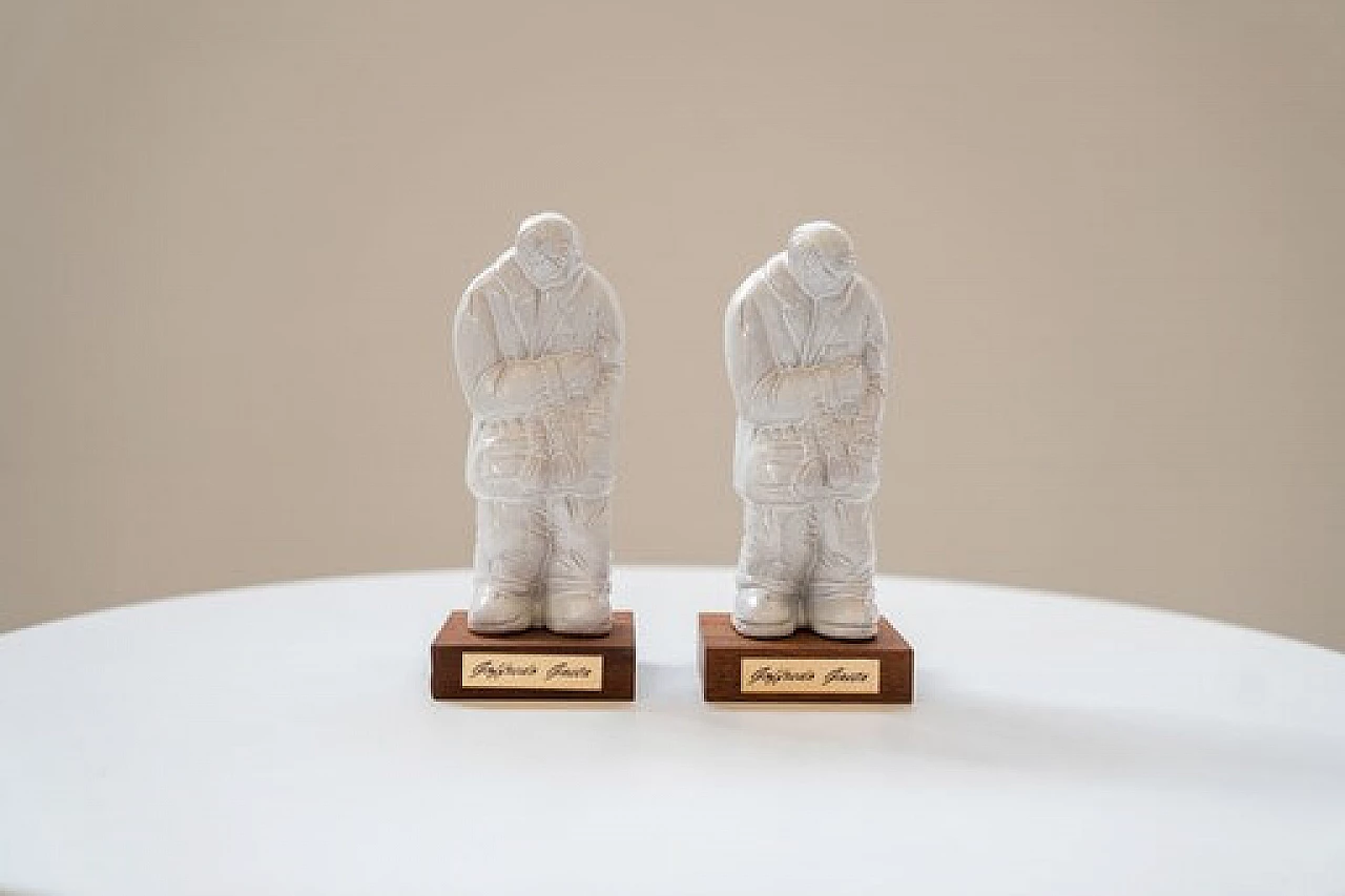 Pair of Faenza ceramic sculptures by Goffredo Gaeta, 1970s 2