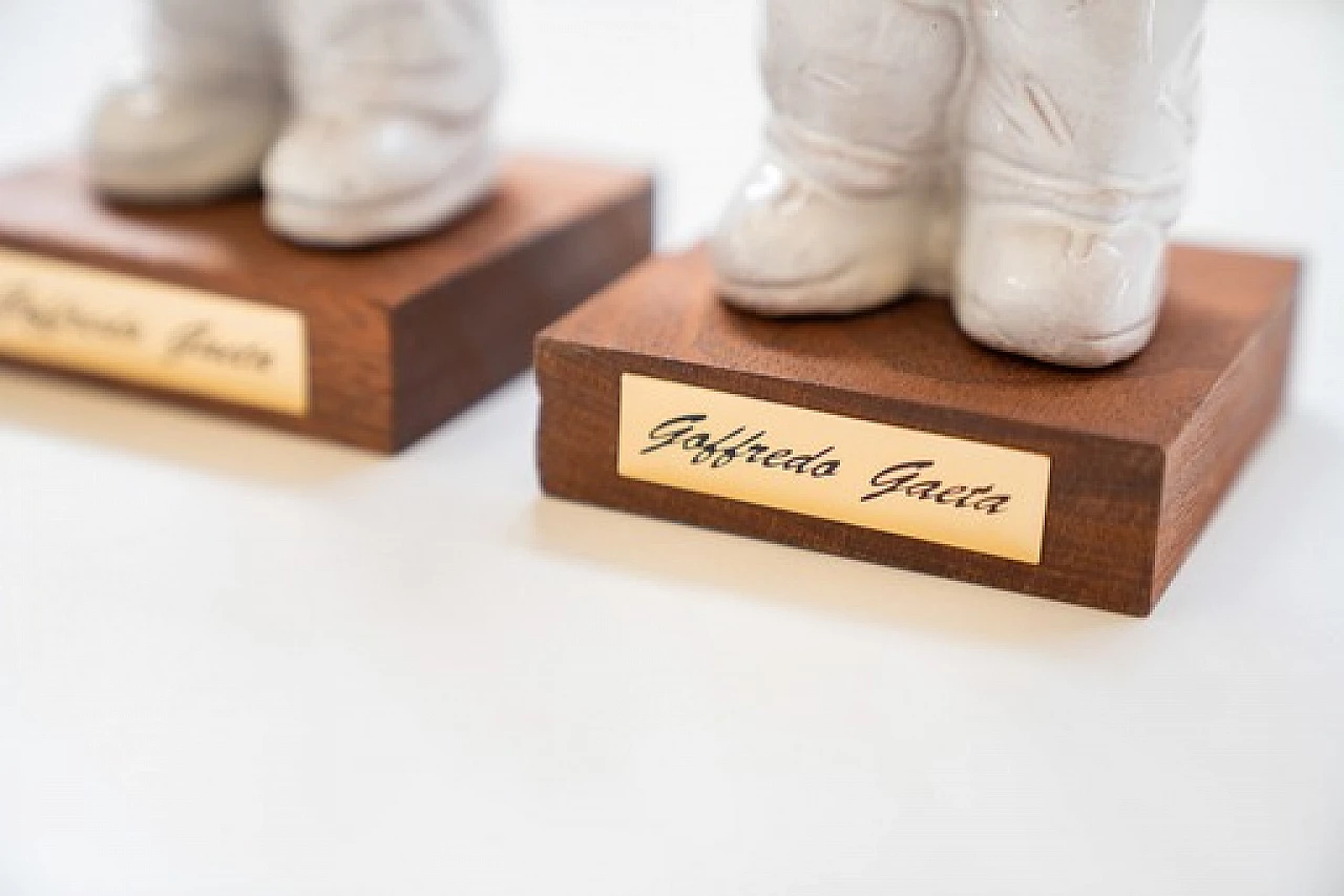 Pair of Faenza ceramic sculptures by Goffredo Gaeta, 1970s 3