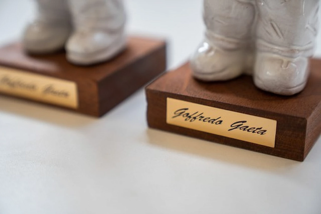 Pair of Faenza ceramic sculptures by Goffredo Gaeta, 1970s 7