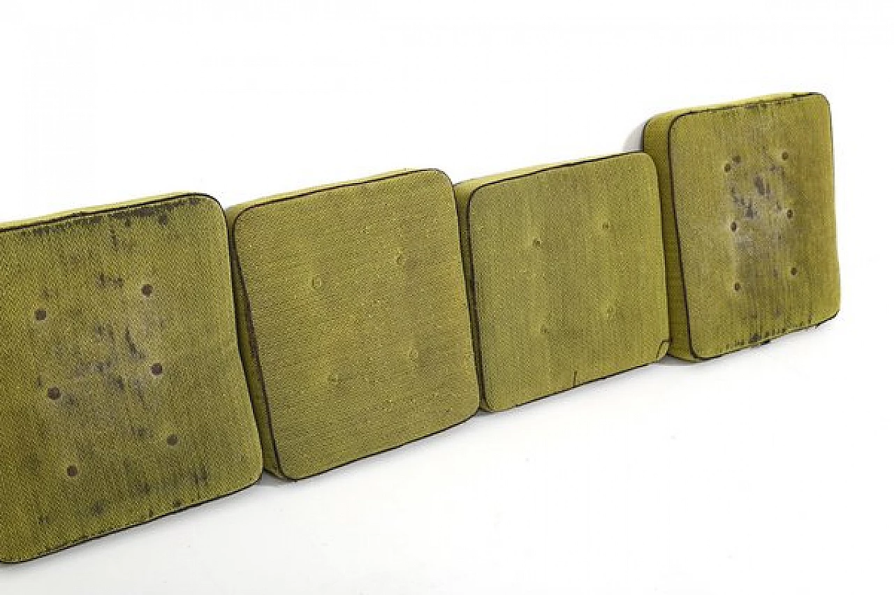 Pair of Danish oak, teak and fabric armchairs, 1950s 12