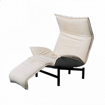 Veranda armchair in metal and fabric by Vico Magistretti for Cassina, 1980s