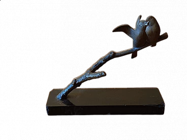 Bronze statue of a pair of birds by André Vincent Becquerel, 1930s