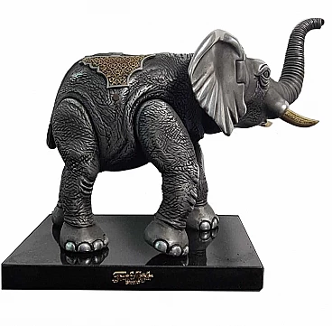 Metal elephant sculpture by Frank Meisler, 2000s