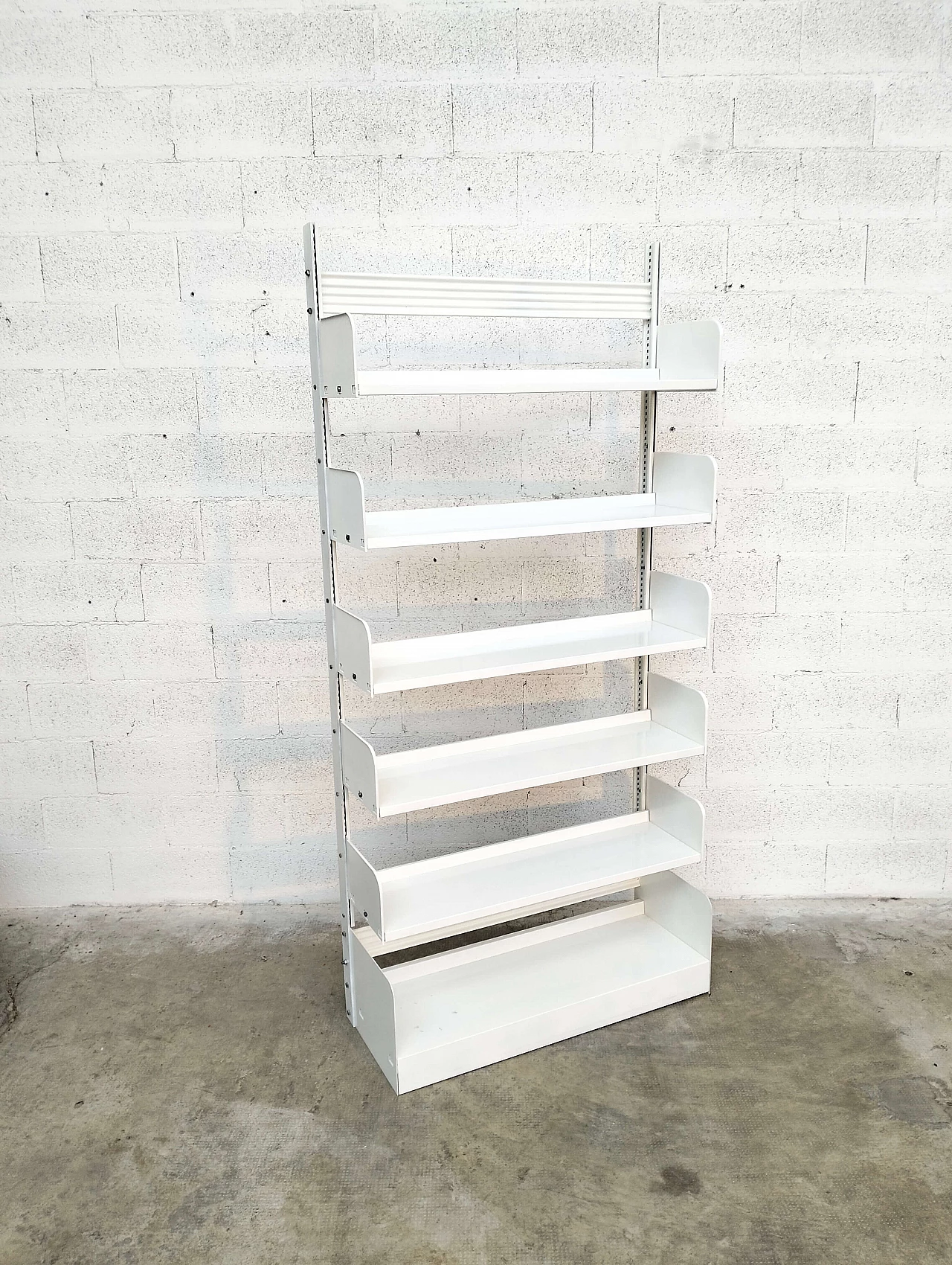 Congress bookcase in white steel plate by Lips Vago, 1960s 2