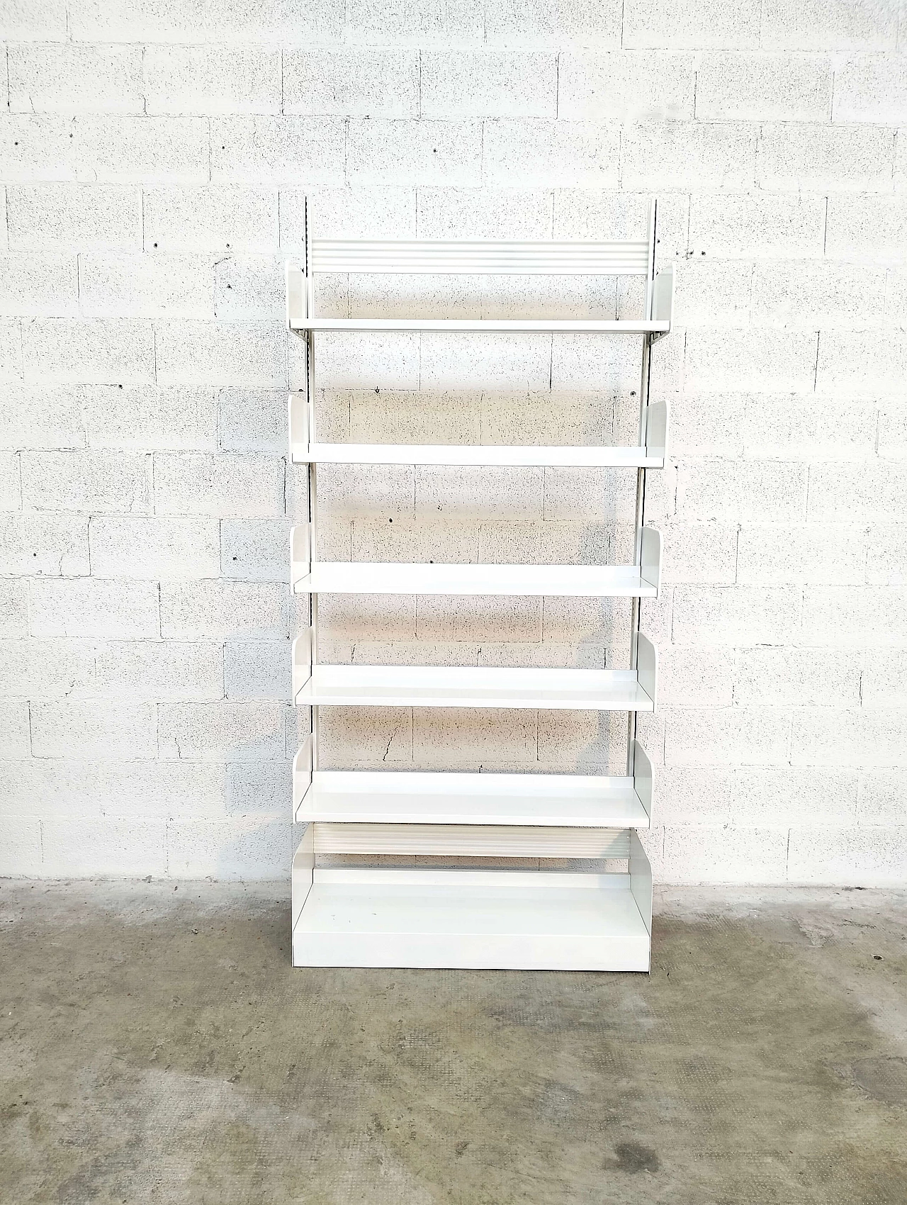 Congress bookcase in white steel plate by Lips Vago, 1960s 3