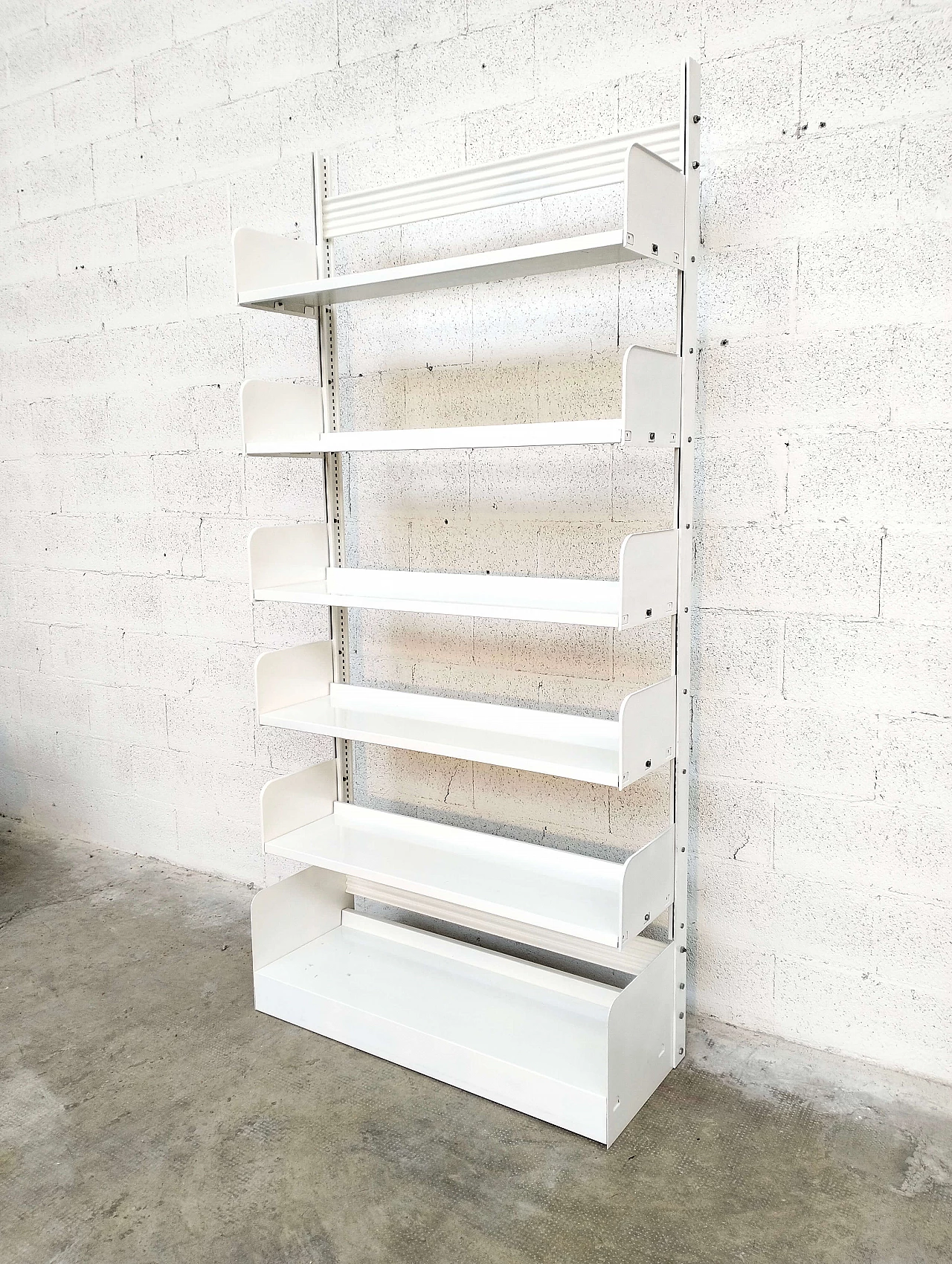 Congress bookcase in white steel plate by Lips Vago, 1960s 4
