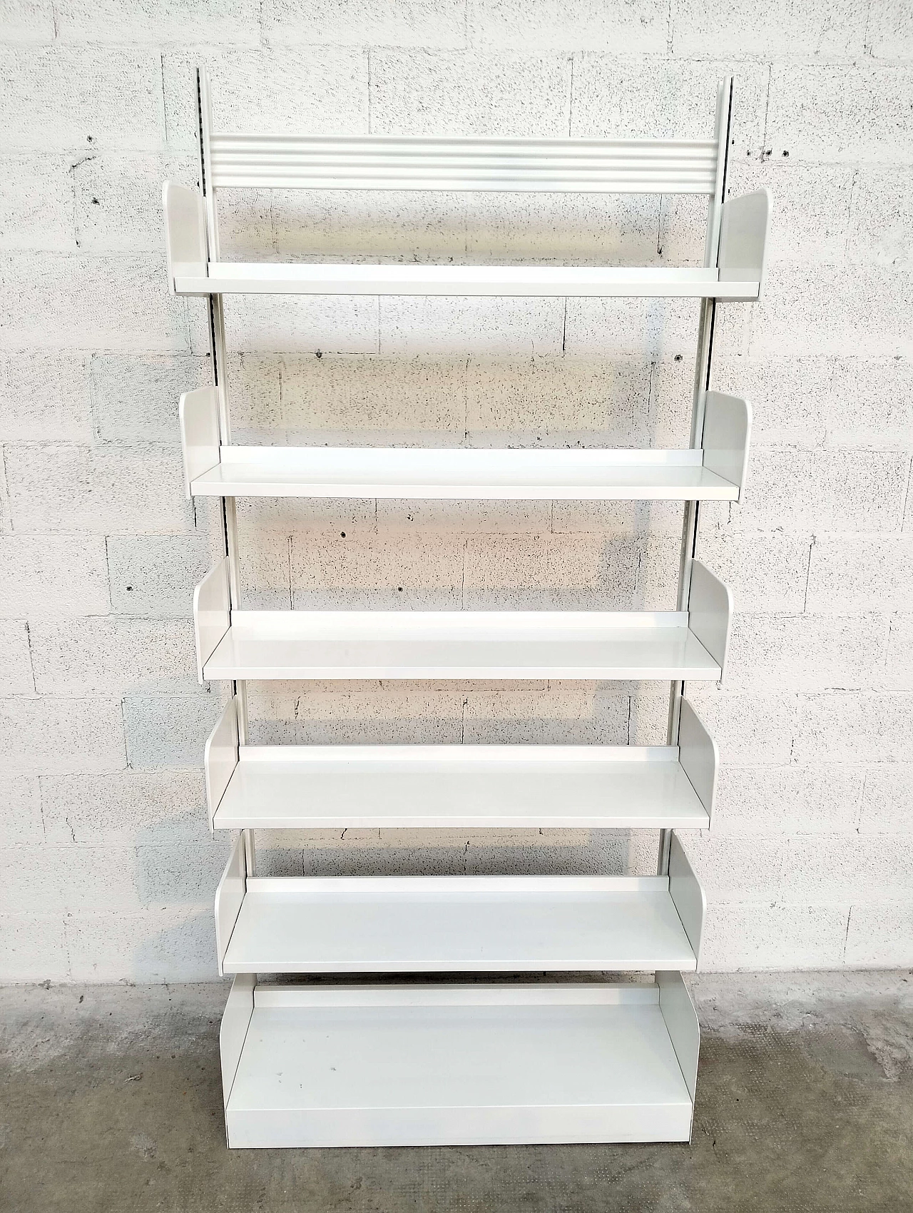 Congress bookcase in white steel plate by Lips Vago, 1960s 11