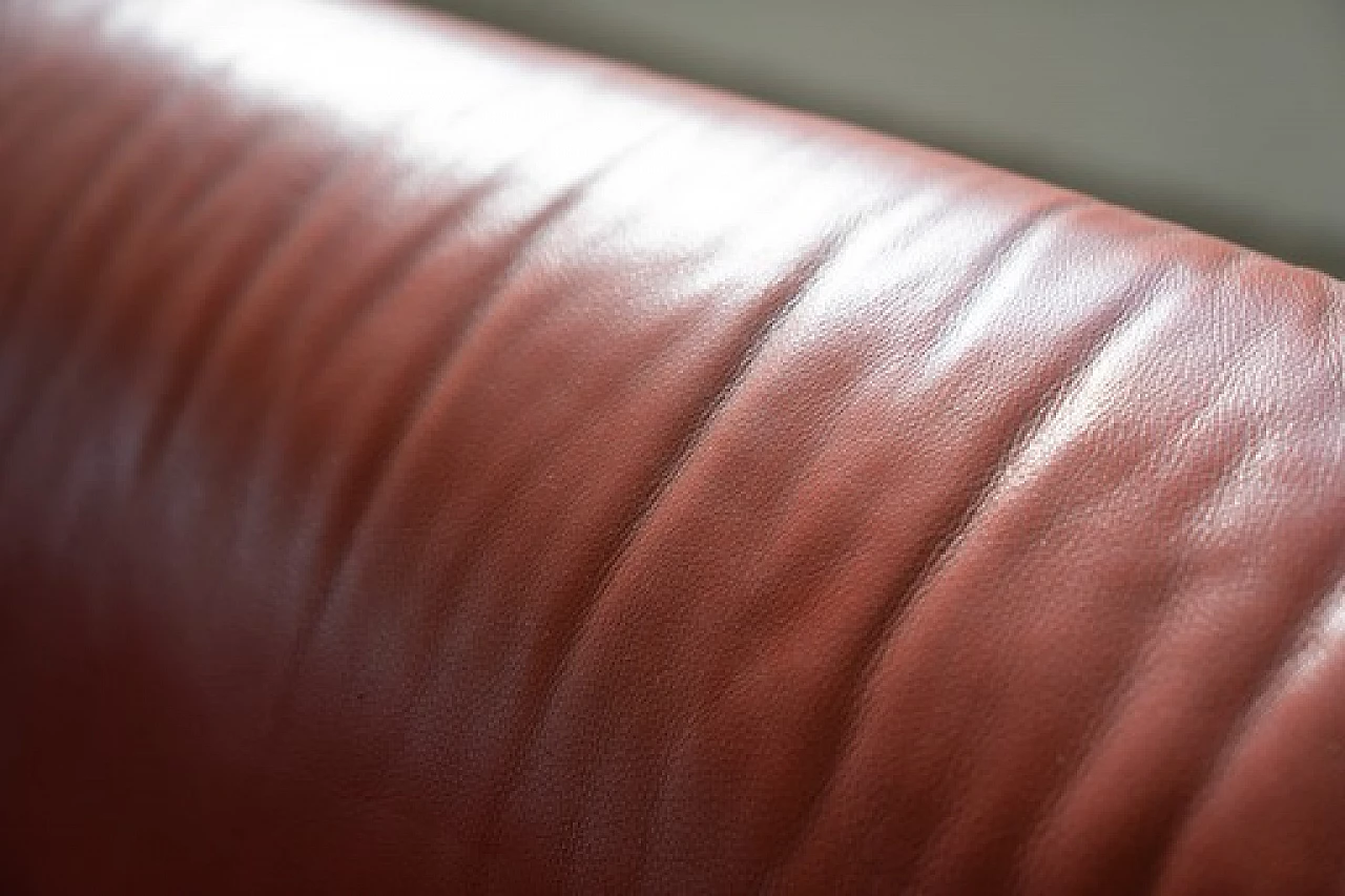 Divano a due posti in pelle bordeaux di Poltrona Frau, anni '90 2