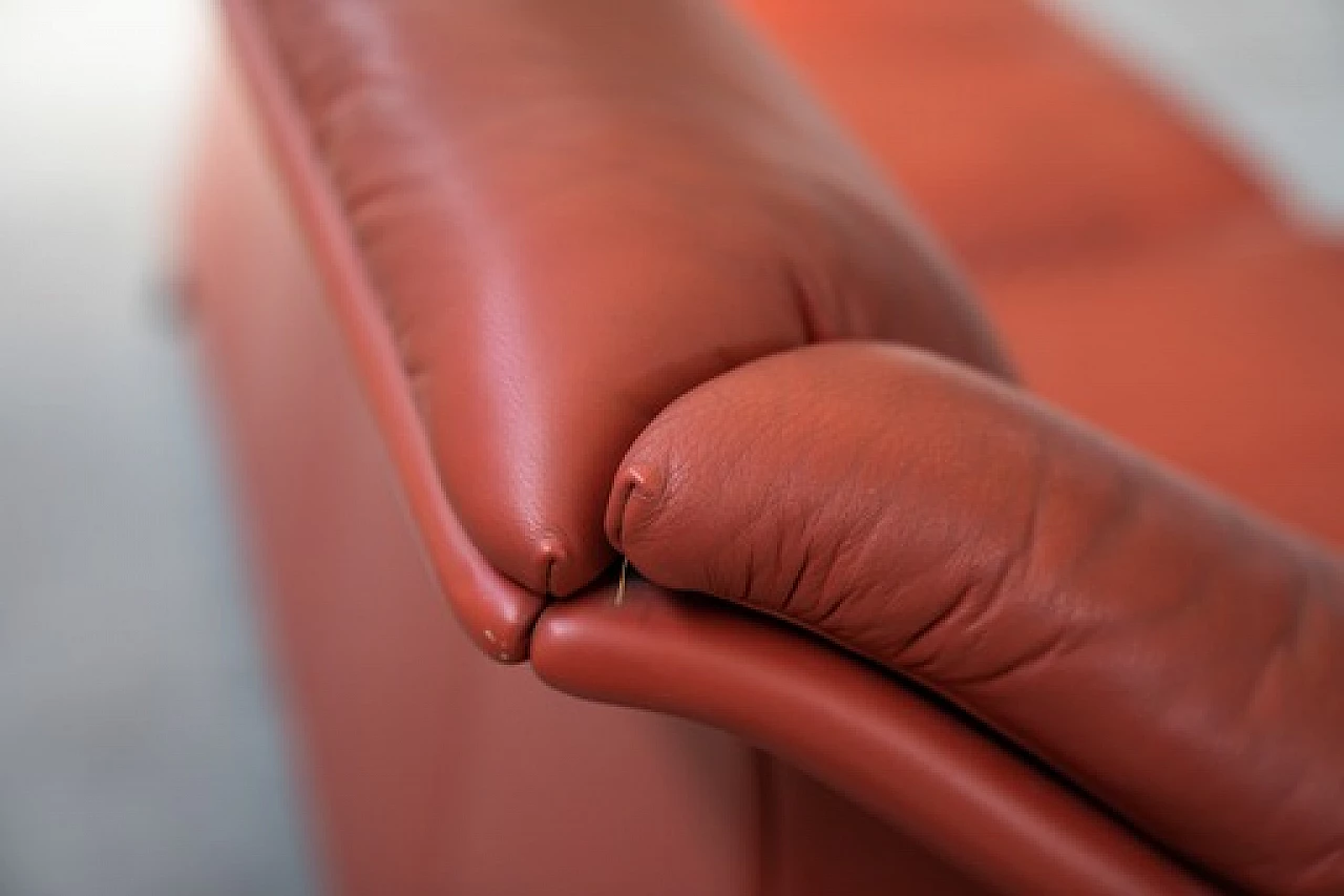 Divano a due posti in pelle bordeaux di Poltrona Frau, anni '90 7