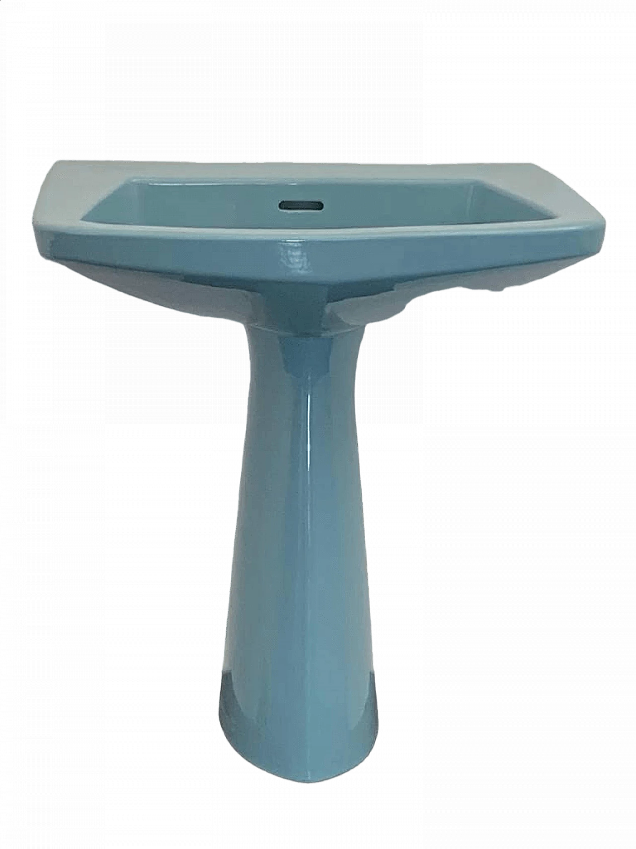 Light blue Oneline washbasin by Gio Ponti for Ideal Standard, 1950s 16
