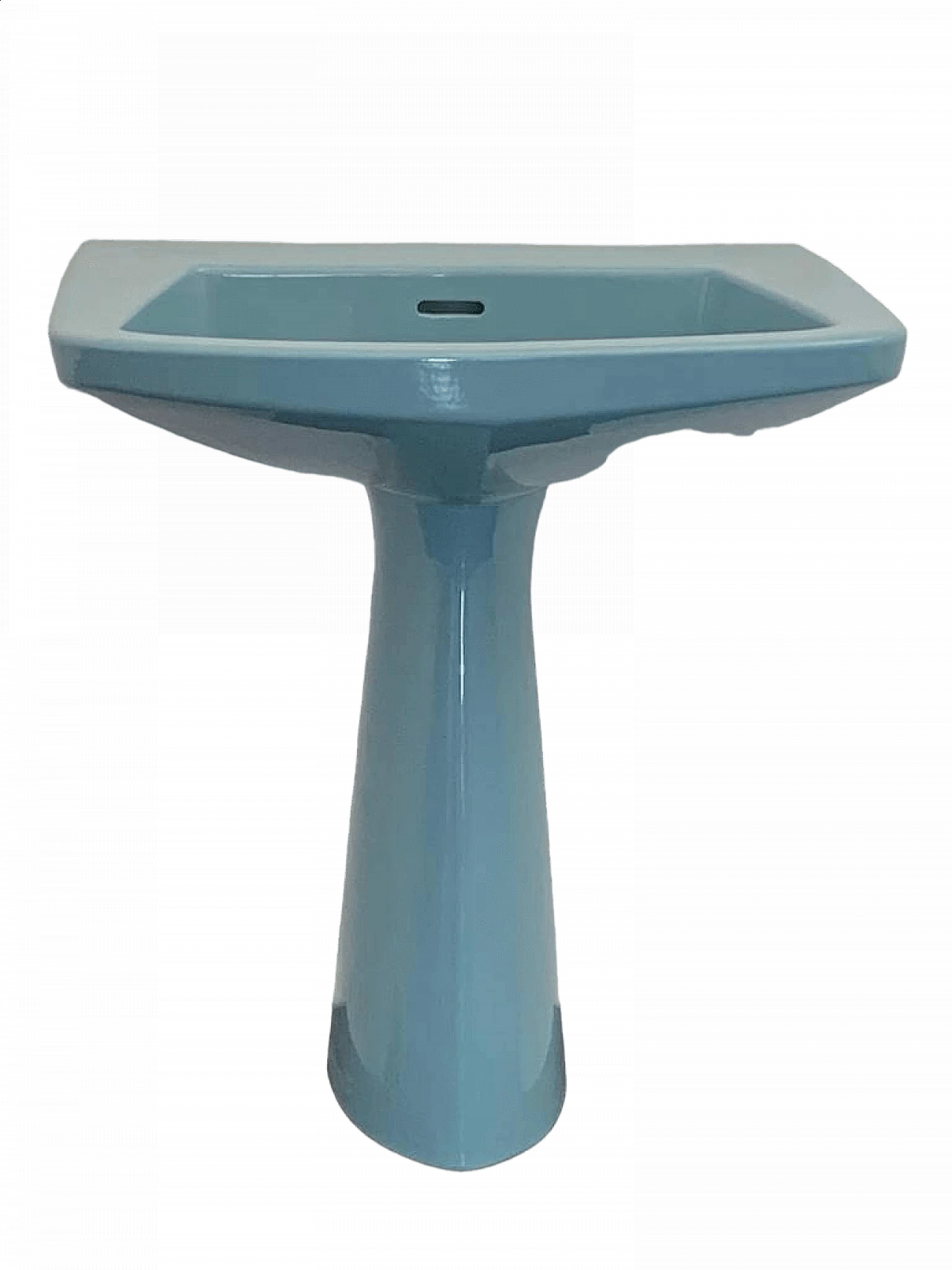 Lavabo Oneline azzurro di Gio Ponti per Ideal Standard, anni '50 16