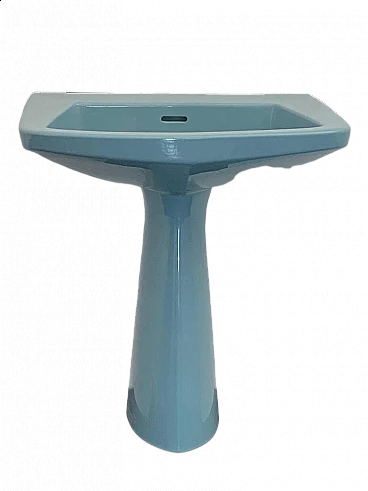Light blue Oneline washbasin by Gio Ponti for Ideal Standard, 1950s