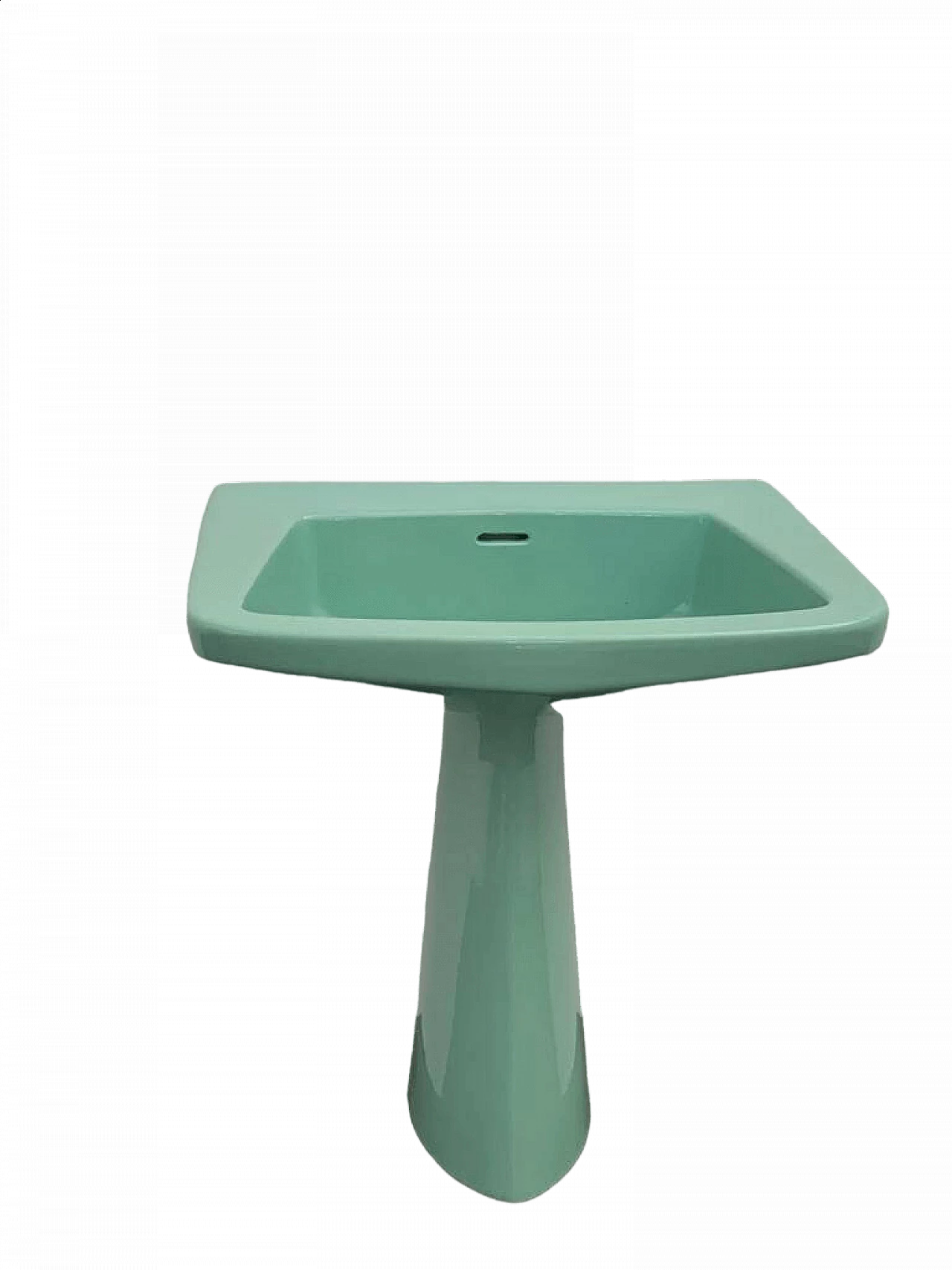 Lavabo Oneline verde mare di Gio Ponti per Ideal Standard, anni '50 14