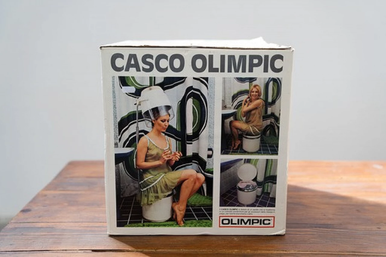 Casco asciugacapelli con seduta Olimpic Milano, anni '60 2