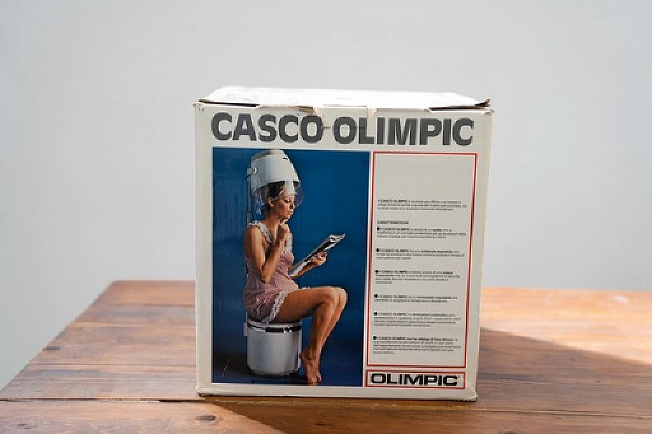 Casco asciugacapelli con seduta Olimpic Milano, anni '60 4