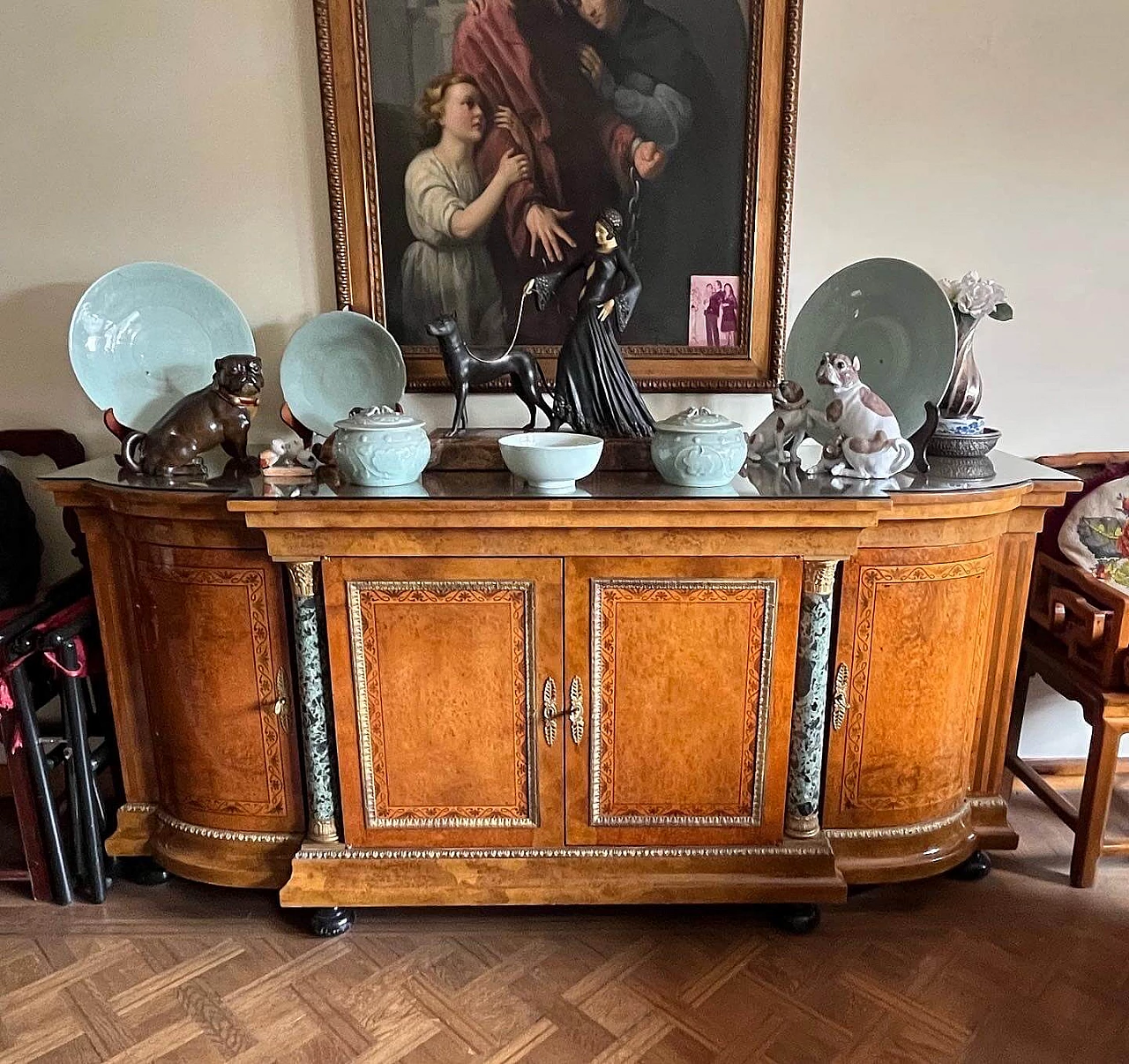 Piatto piccolo in ceramica Celadon, fine '800 3