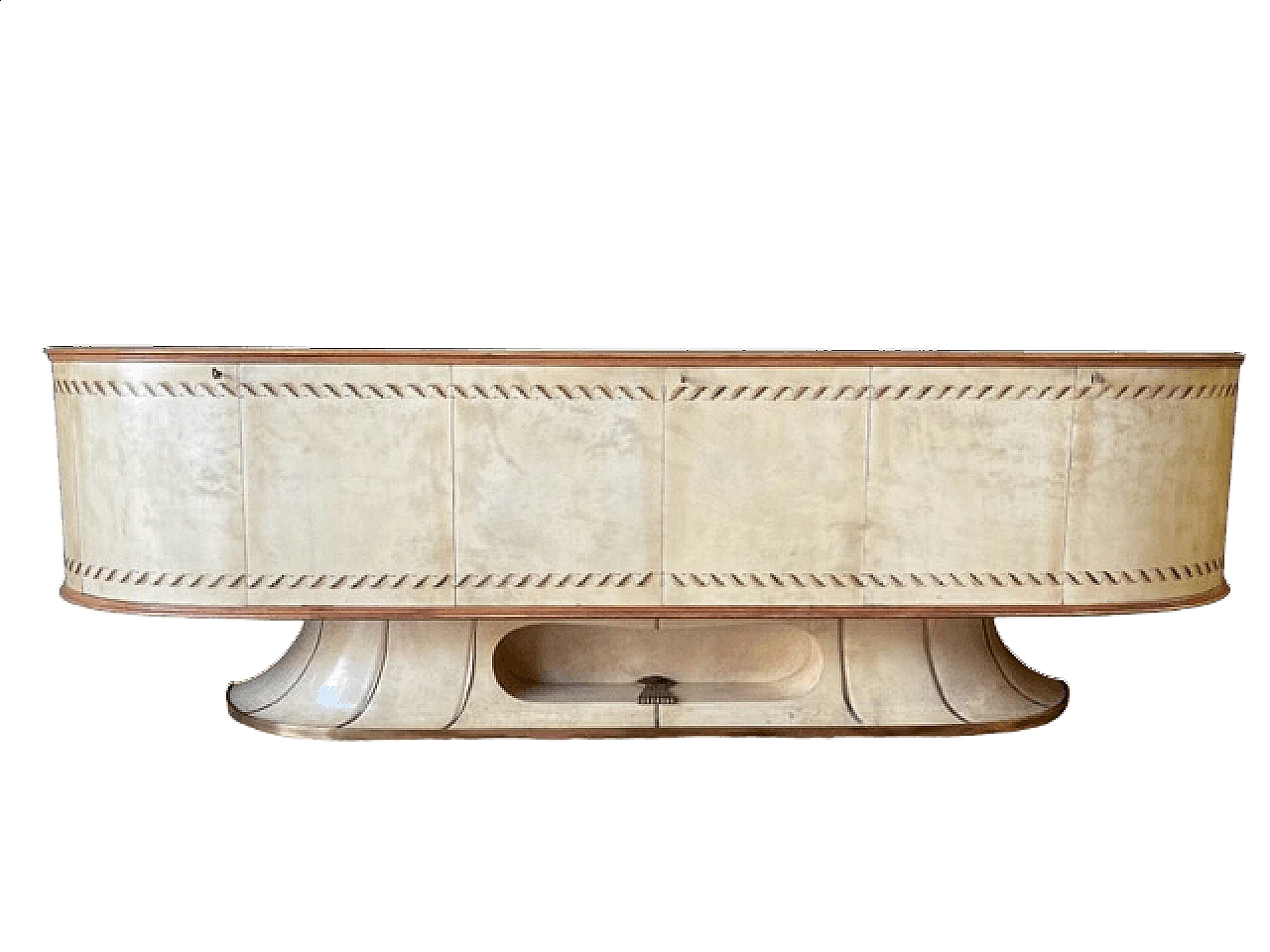 Parchment sideboard by Vittorio Dassi for Associazione Artigiani Canturini, 1940s 22