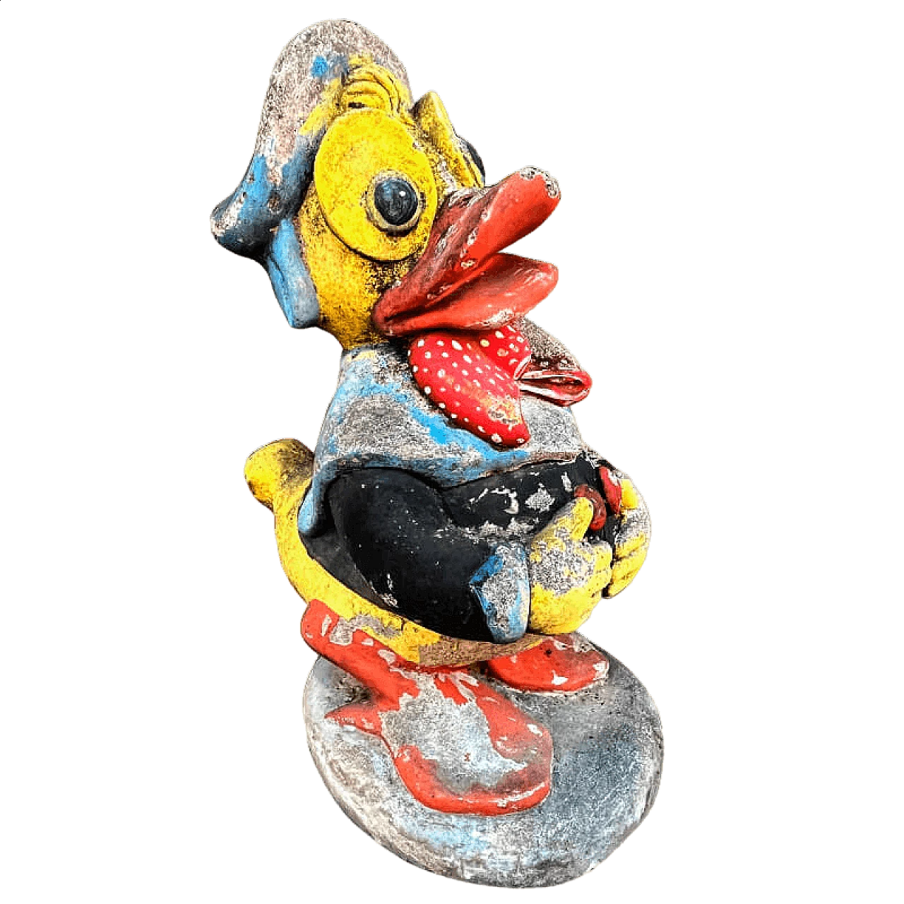 Statua da giardino di Paperino in cemento, anni '60 10