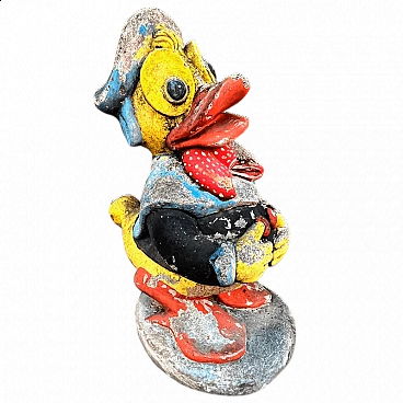 Statua da giardino di Paperino in cemento, anni '60