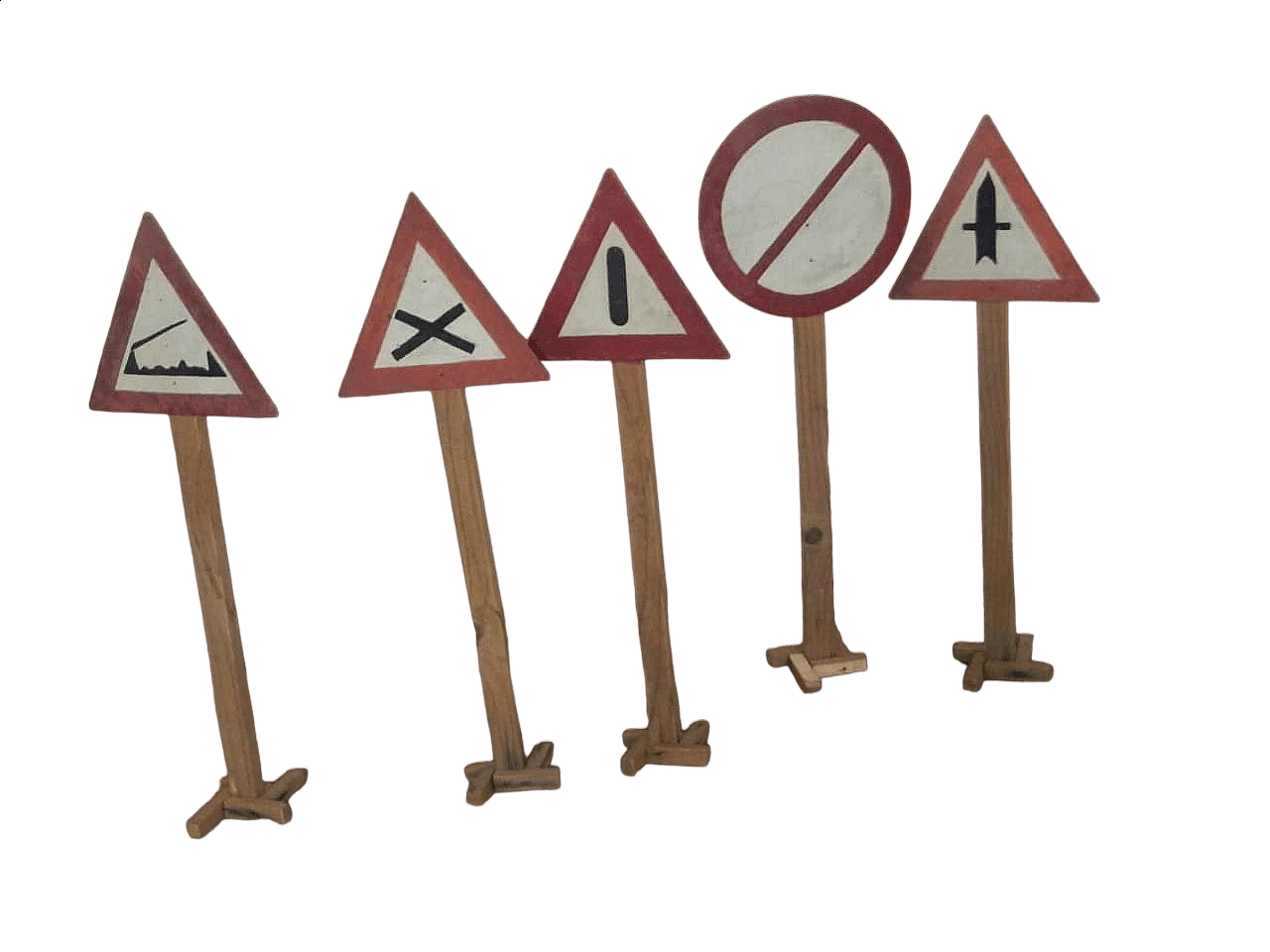 5 Compressed wood educational road signs, 1960s 11