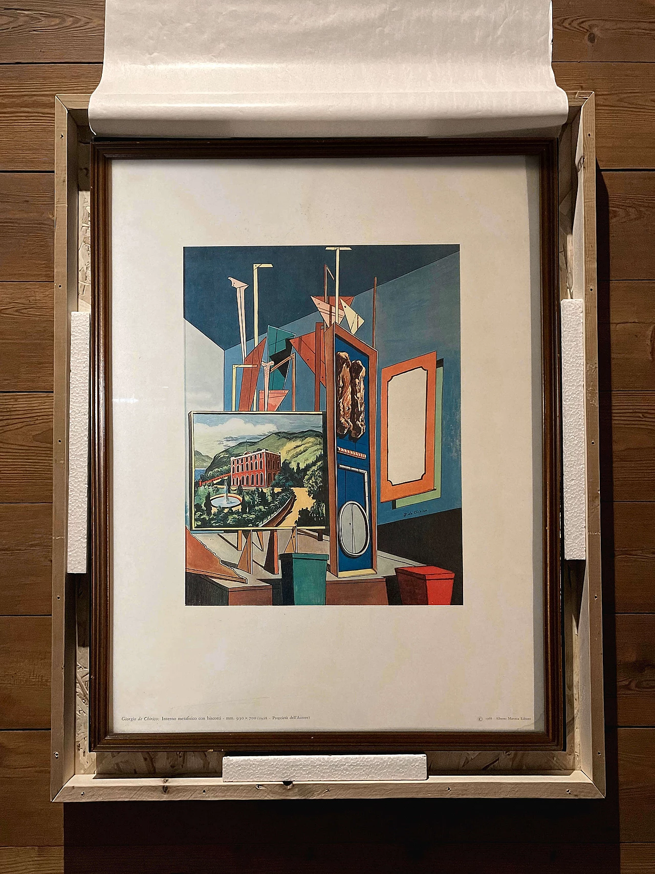 Giorgio De Chirico, Metaphysical interior with biscuits, lithography, 1968 18
