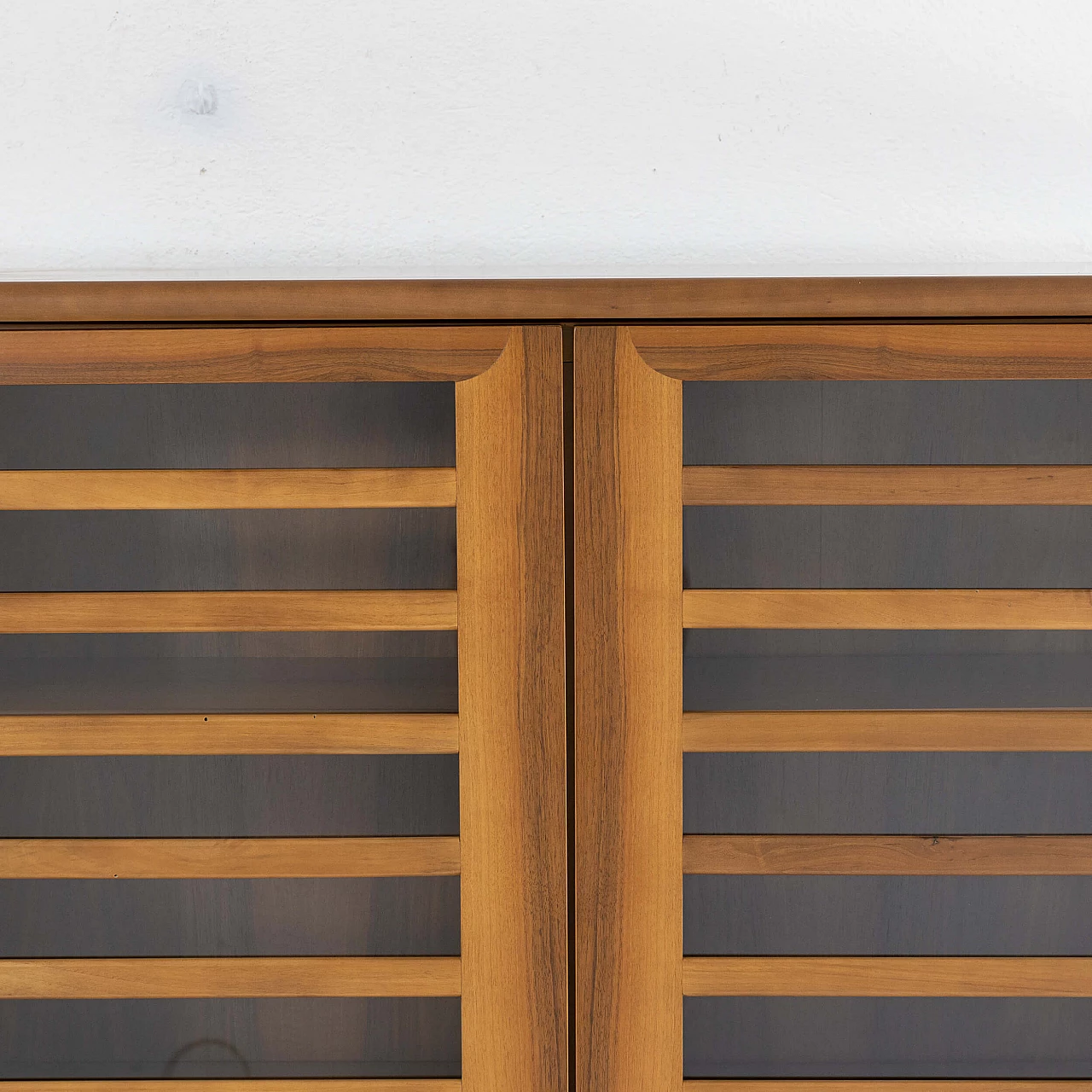 Walnut high sideboard with doors, 1970s 2