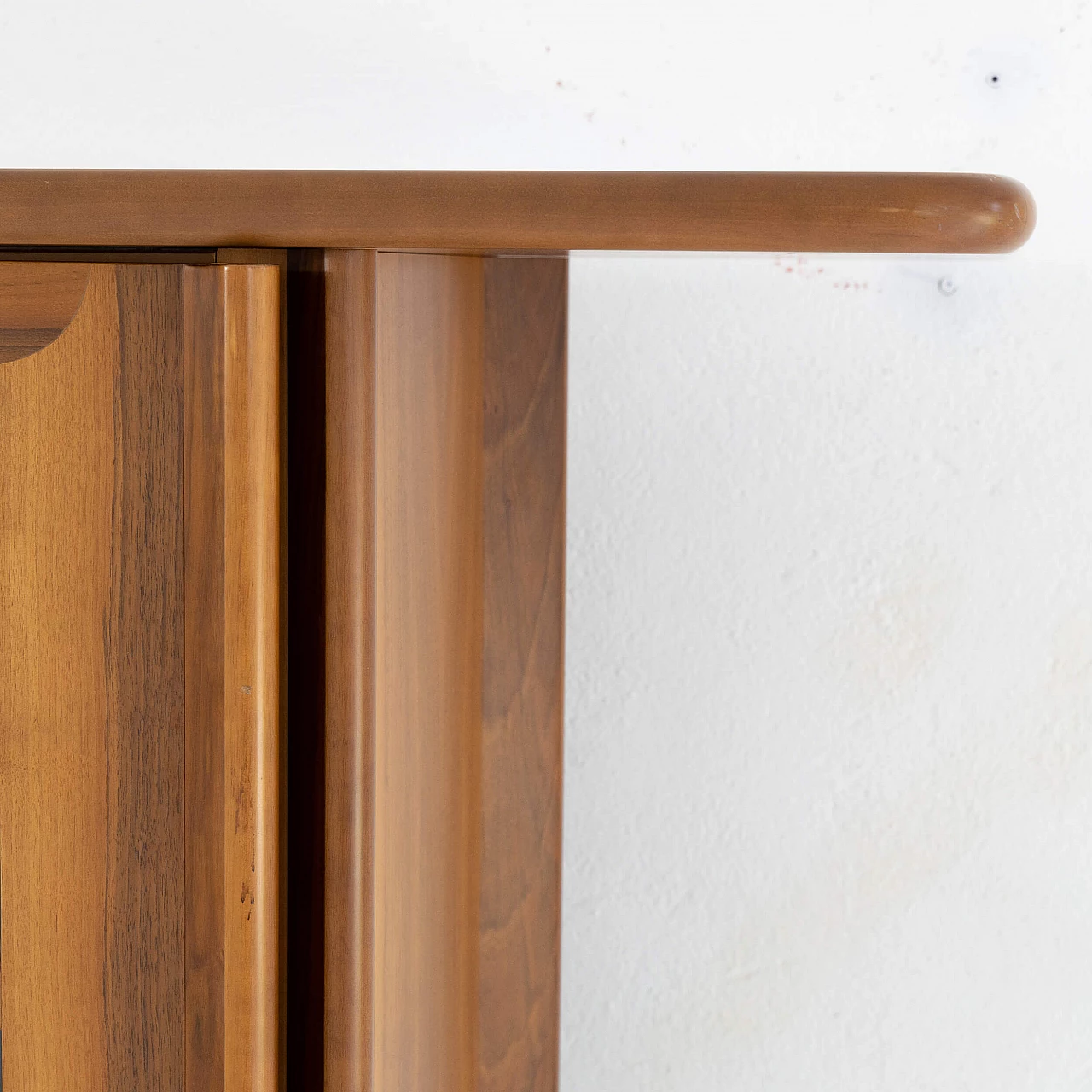 Walnut high sideboard with doors, 1970s 5