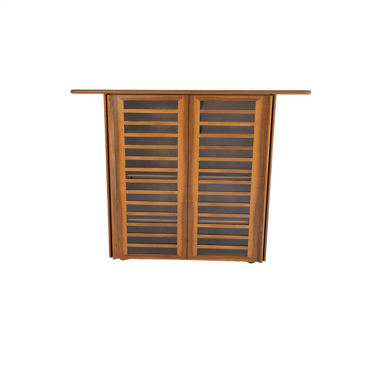 Walnut high sideboard with doors, 1970s 13