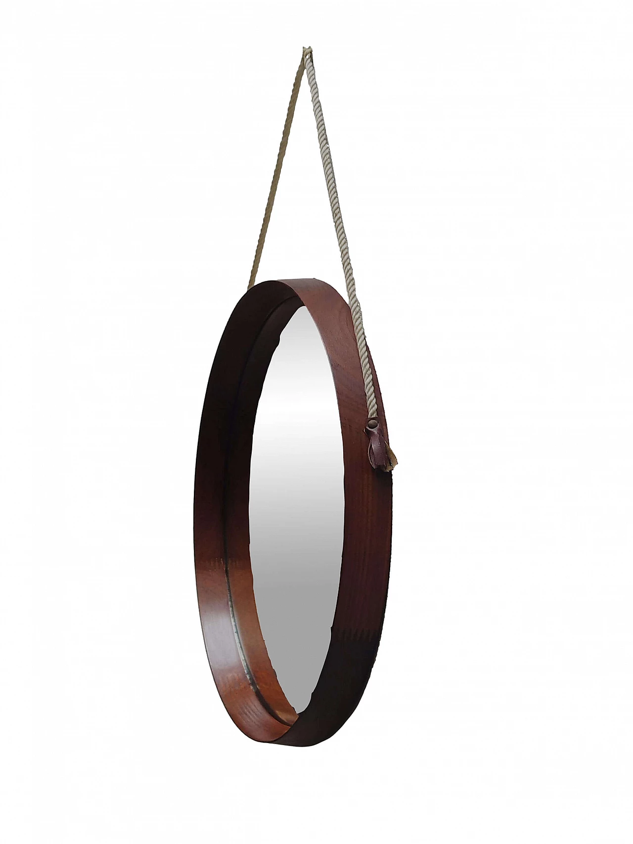 Teak mirror by Uno & Östen Kristiansson for Luxus, 1960s 2