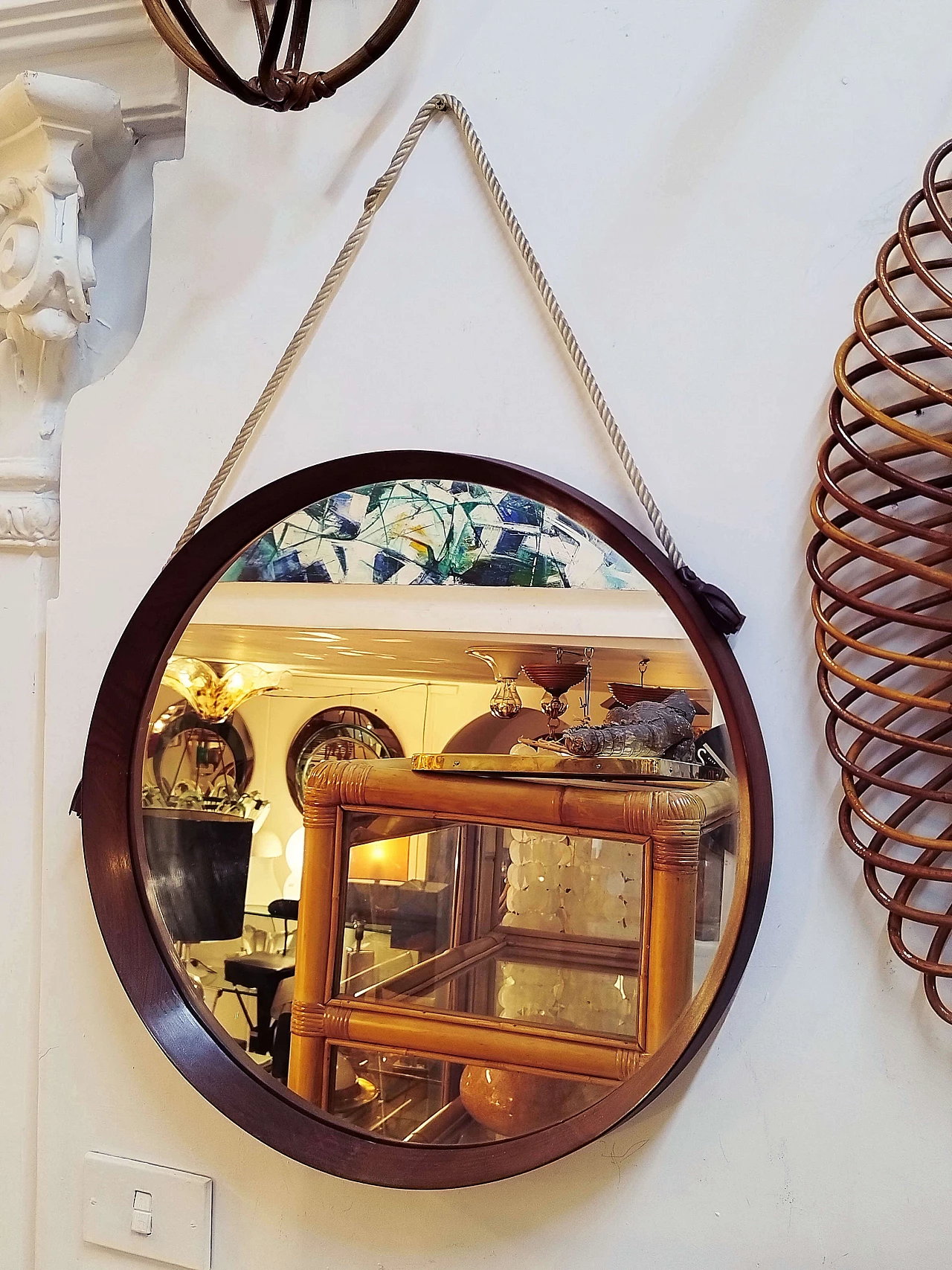 Teak mirror by Uno & Östen Kristiansson for Luxus, 1960s 4