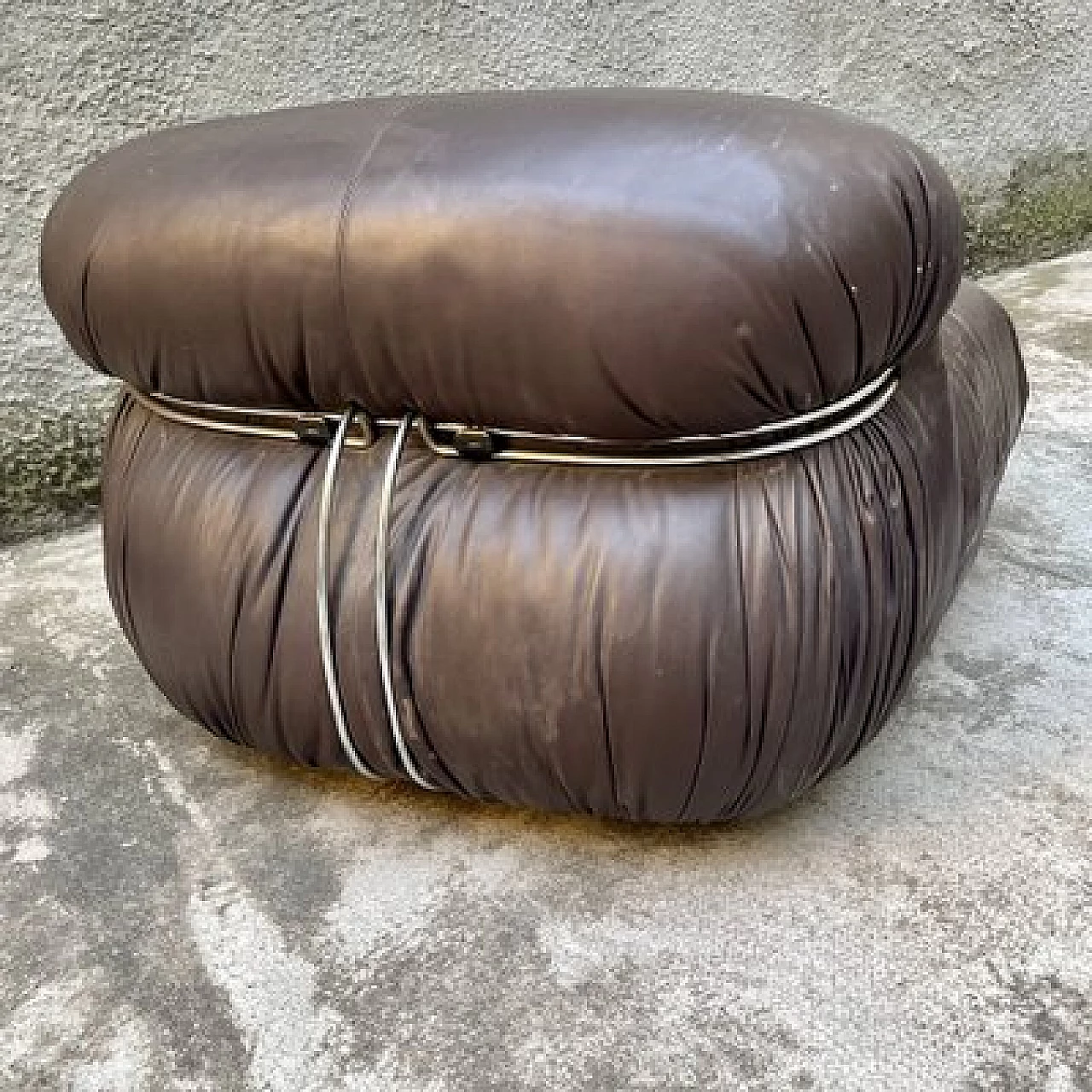 Poltrona Soriana con pouf di Afra e Tobia Scarpa per Cassina, anni '70 5