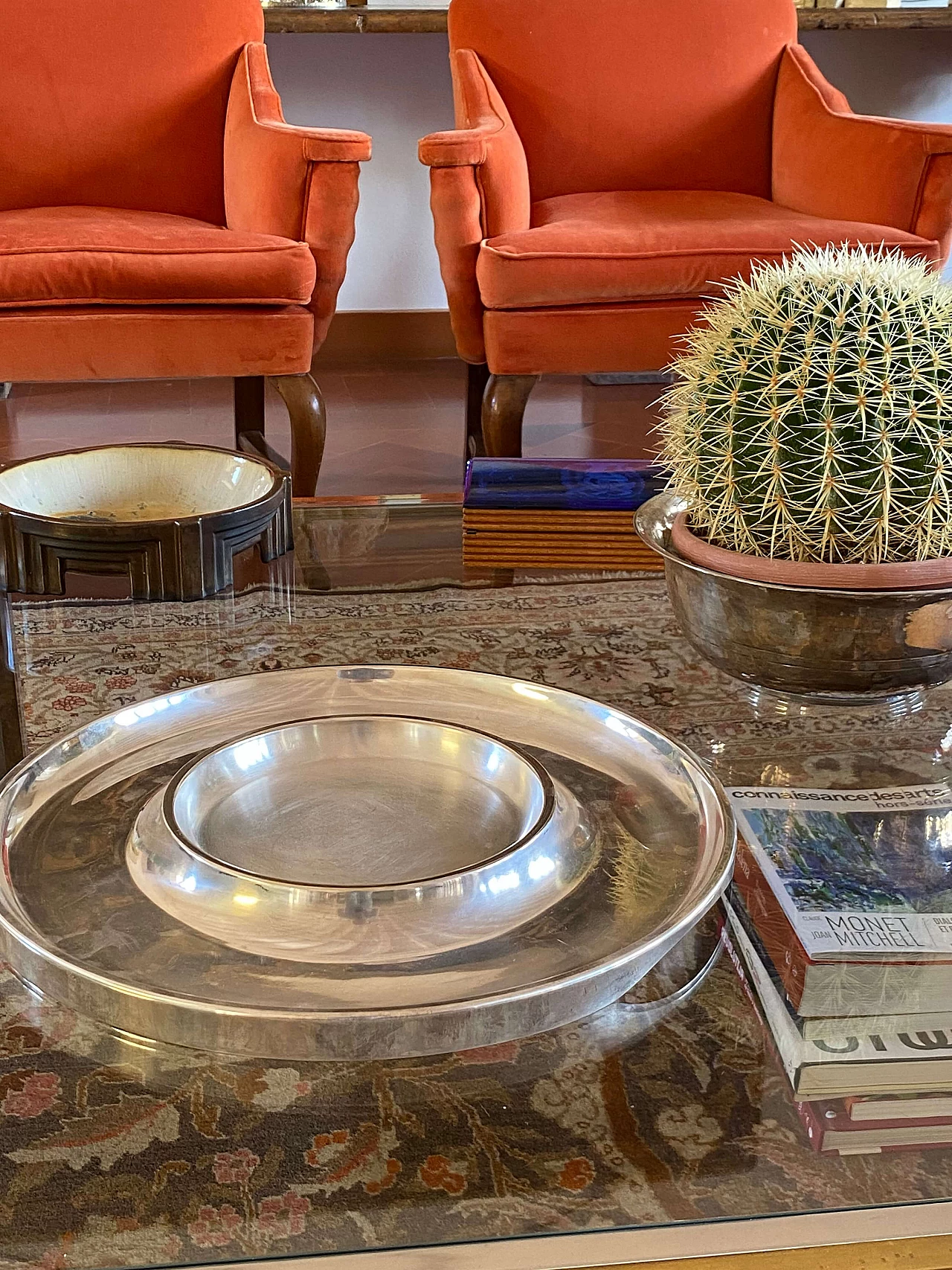 Vassoio in metallo placcato argento di Lino Sabattini, anni '70 15