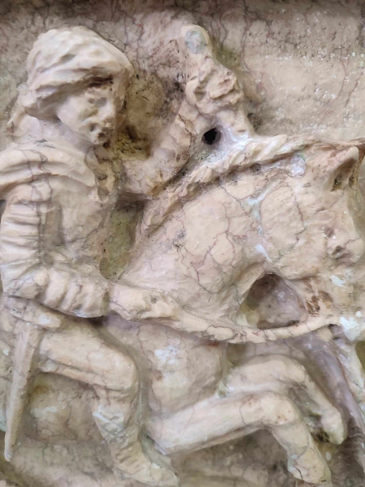 Nembro marble tile with Saint George and the dragon 5