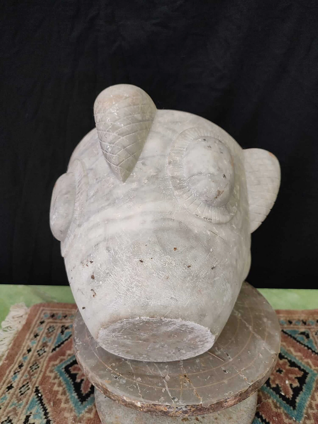 Mortaio da farmacia in marmo di Carrara 1