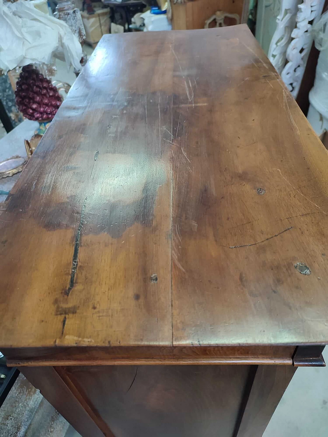 Secretaire Napoleon III in walnut and walnut burl, mid 19th century 5