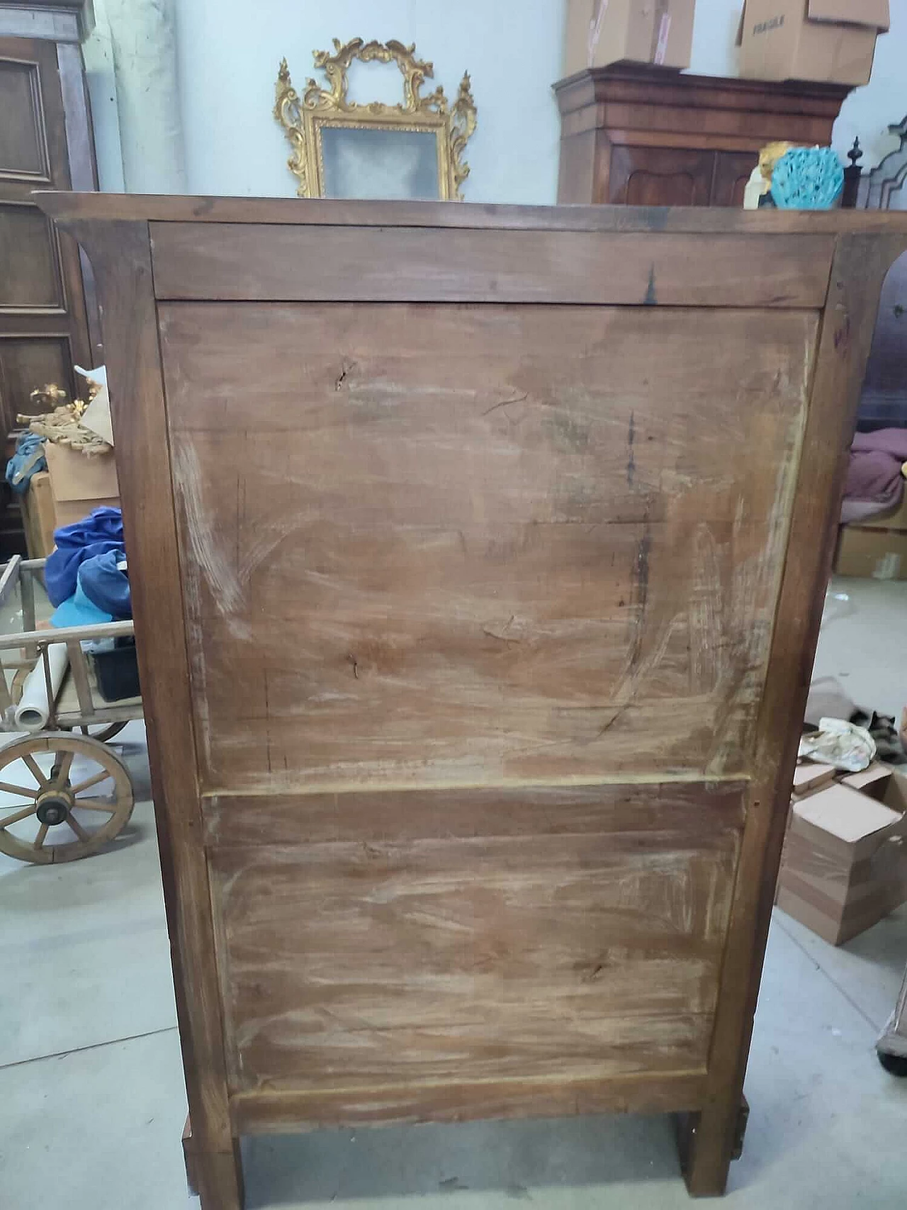 Secretaire Napoleon III in walnut and walnut burl, mid 19th century 8