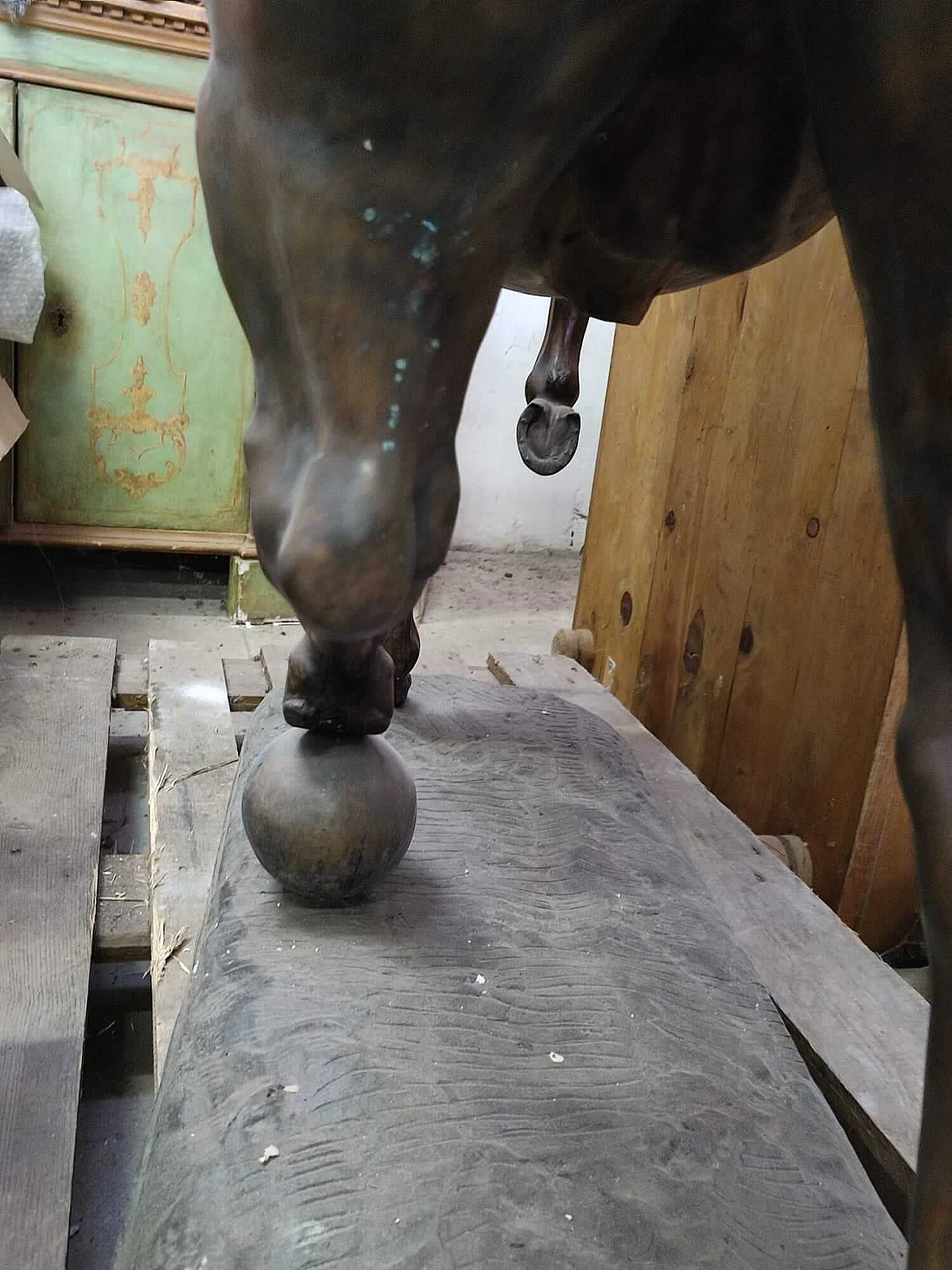 Scultura francese di cavallo in bronzo, inizio '900 5