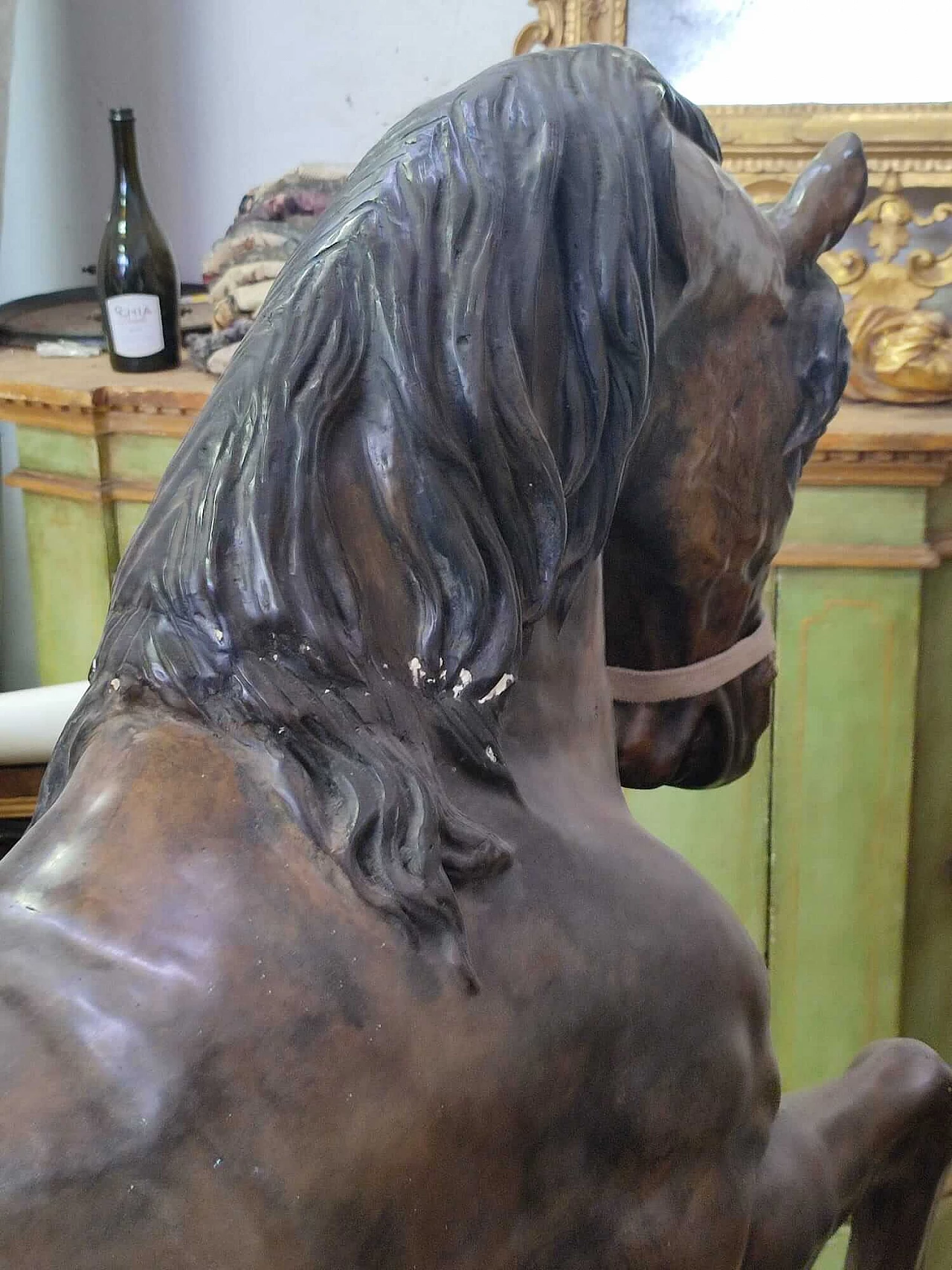 Scultura francese di cavallo in bronzo, inizio '900 6