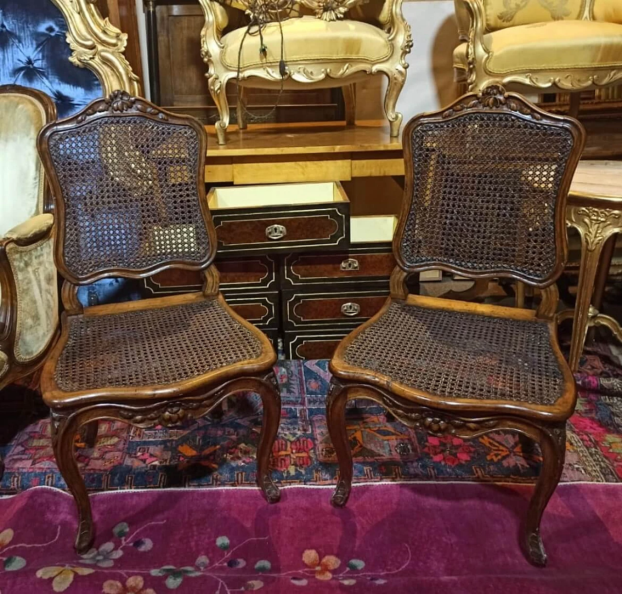 10 Louis XV chairs attributed to Pierre Nogaret, 18th century 1