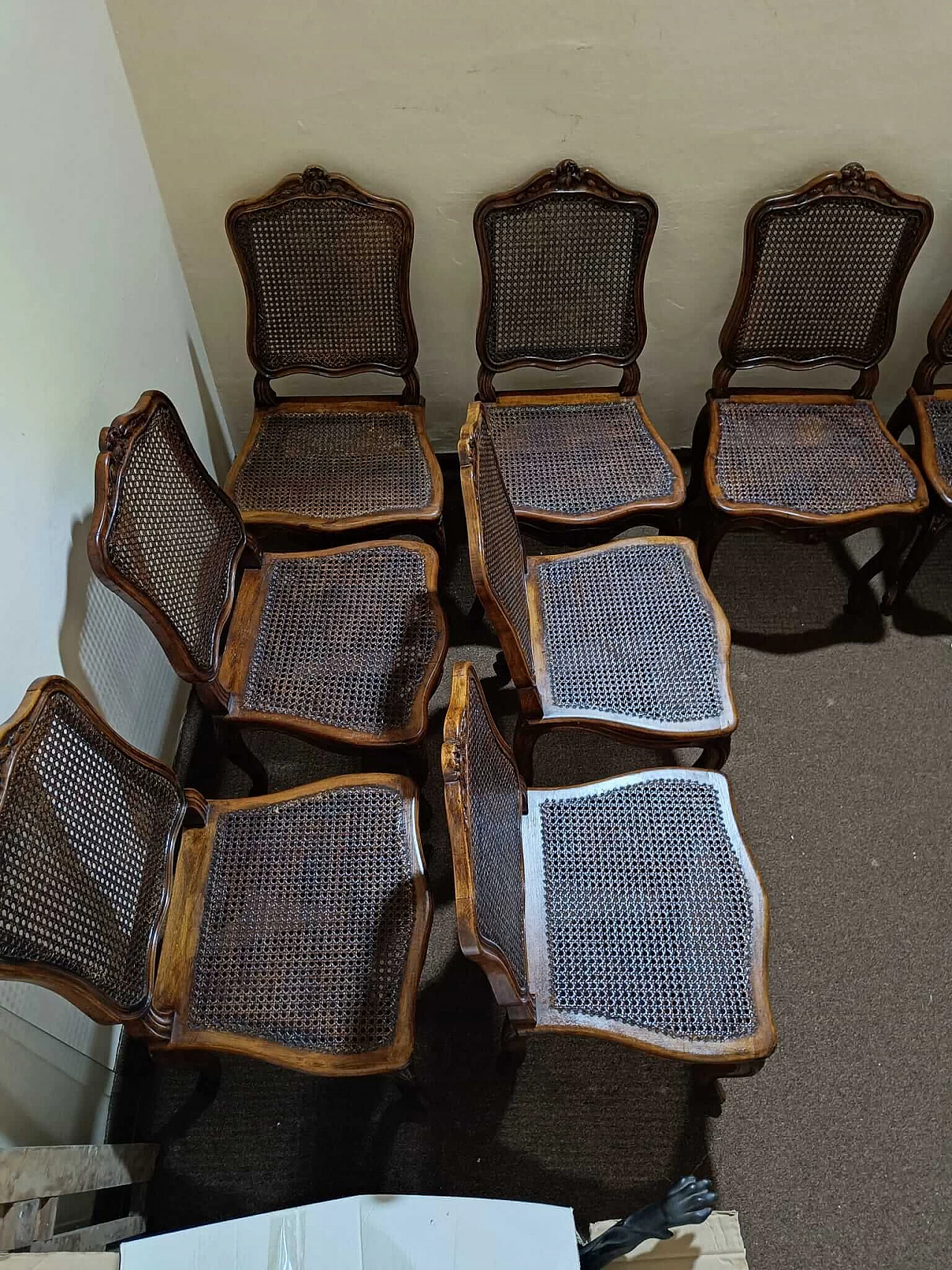 10 Sedie Luigi XV attribuite a Pierre Nogaret, '700 5